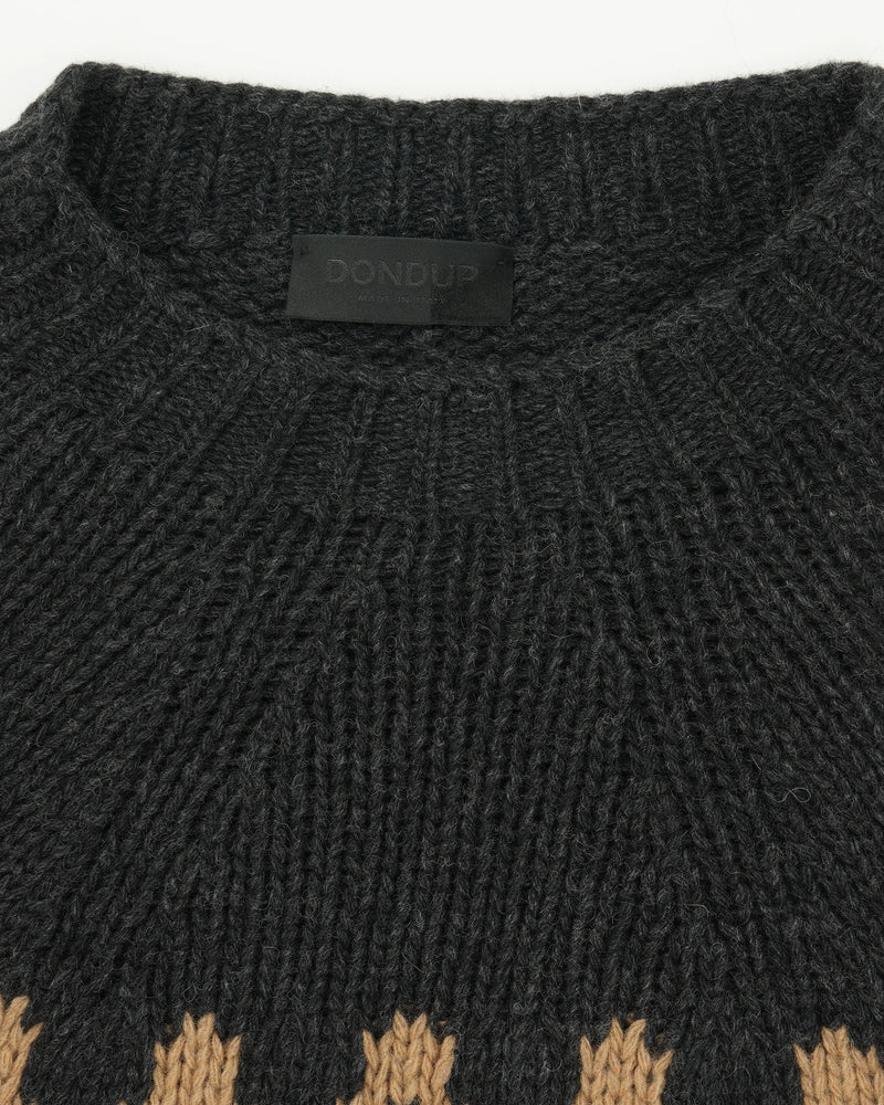 Dondup Crewneck Jacquard Washed Black