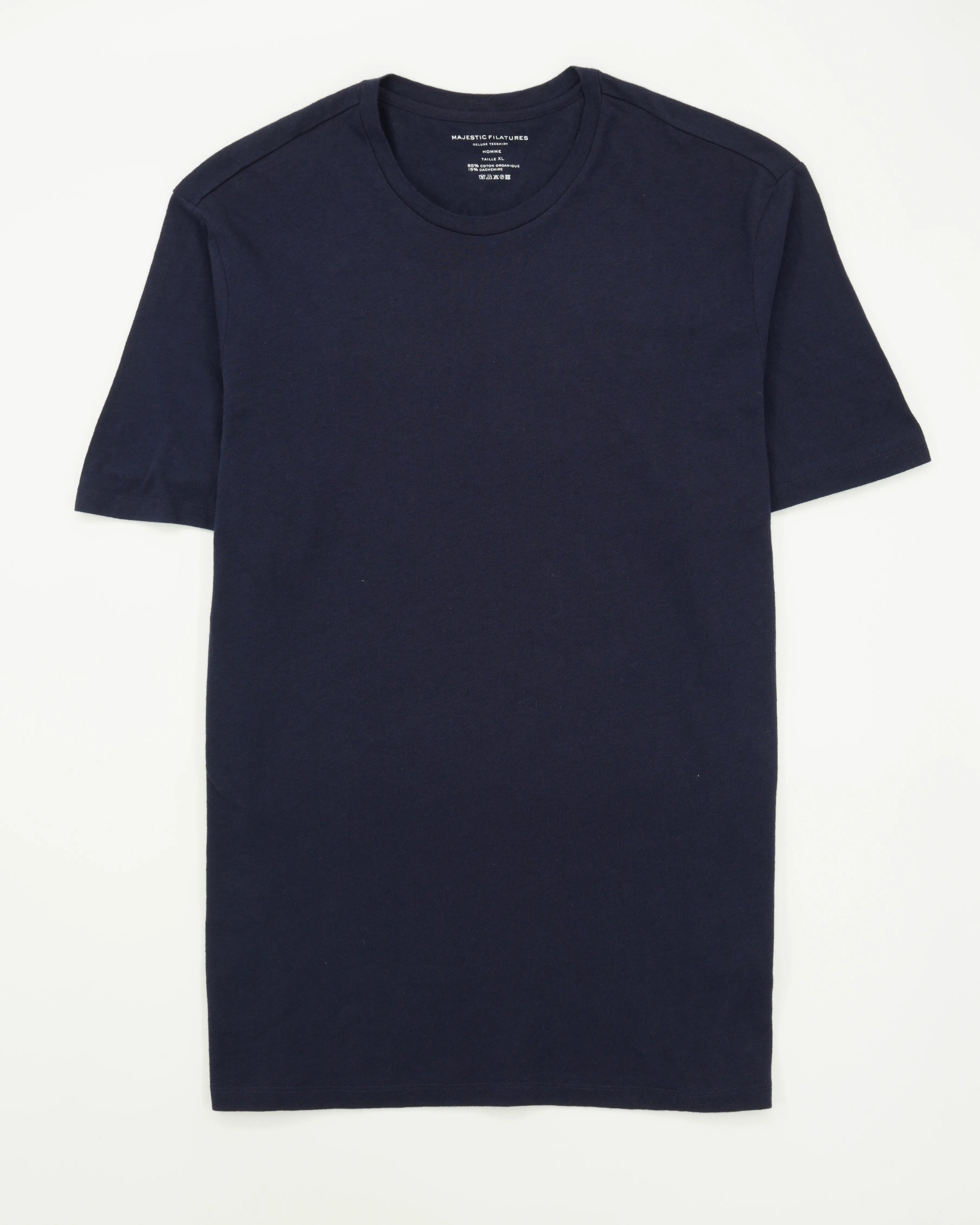 Majestic Filatures T-Shirt Cashmere Cotton Navy