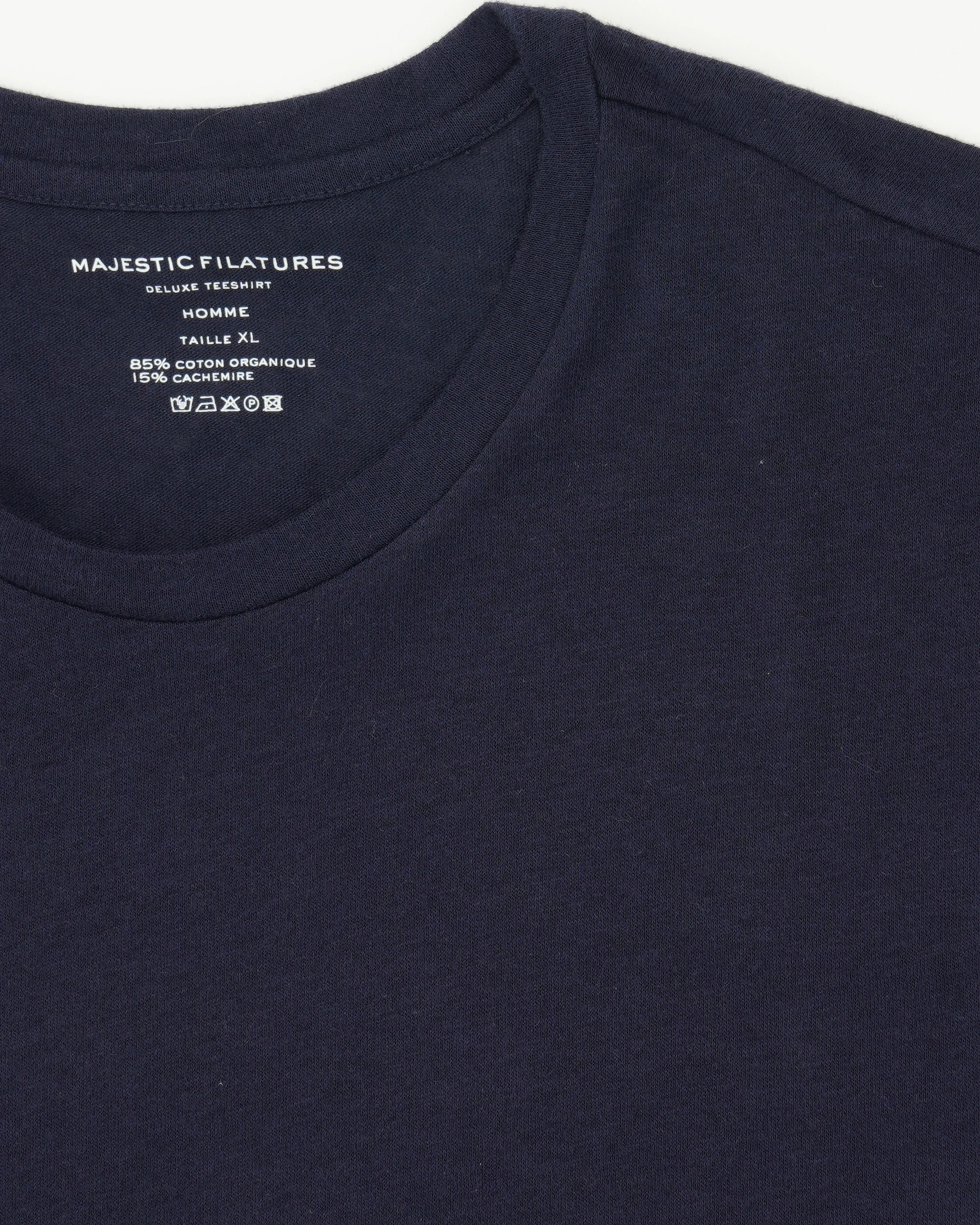 Majestic Filatures T-Shirt Cashmere Cotton Navy
