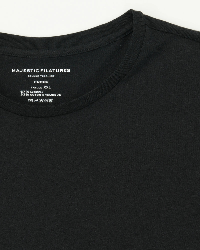 Majestic Filatures T-Shirt Lyocell Cotton Black