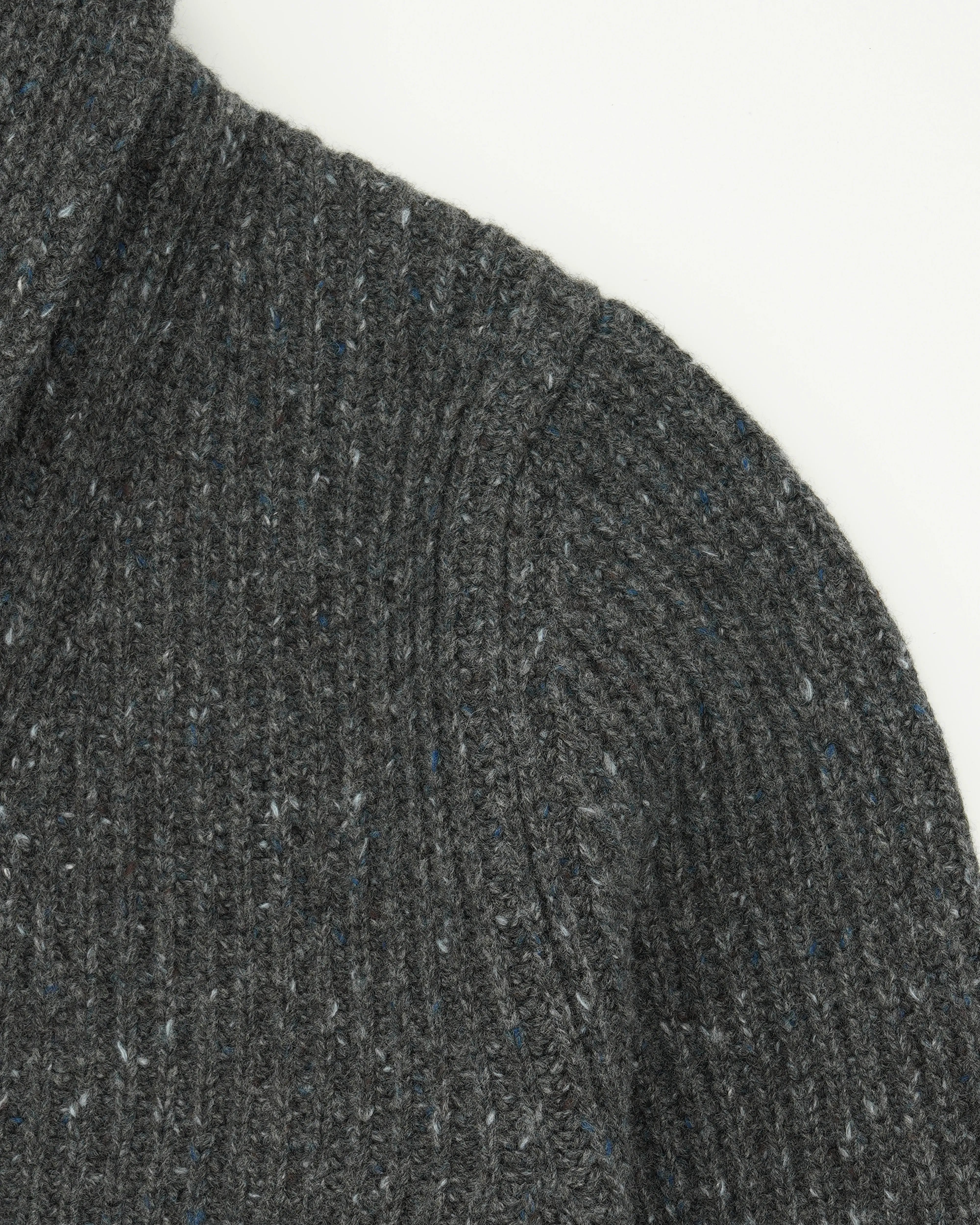 Gran Sasso Shawl Cardigan Wool Cashmere Dark Grey