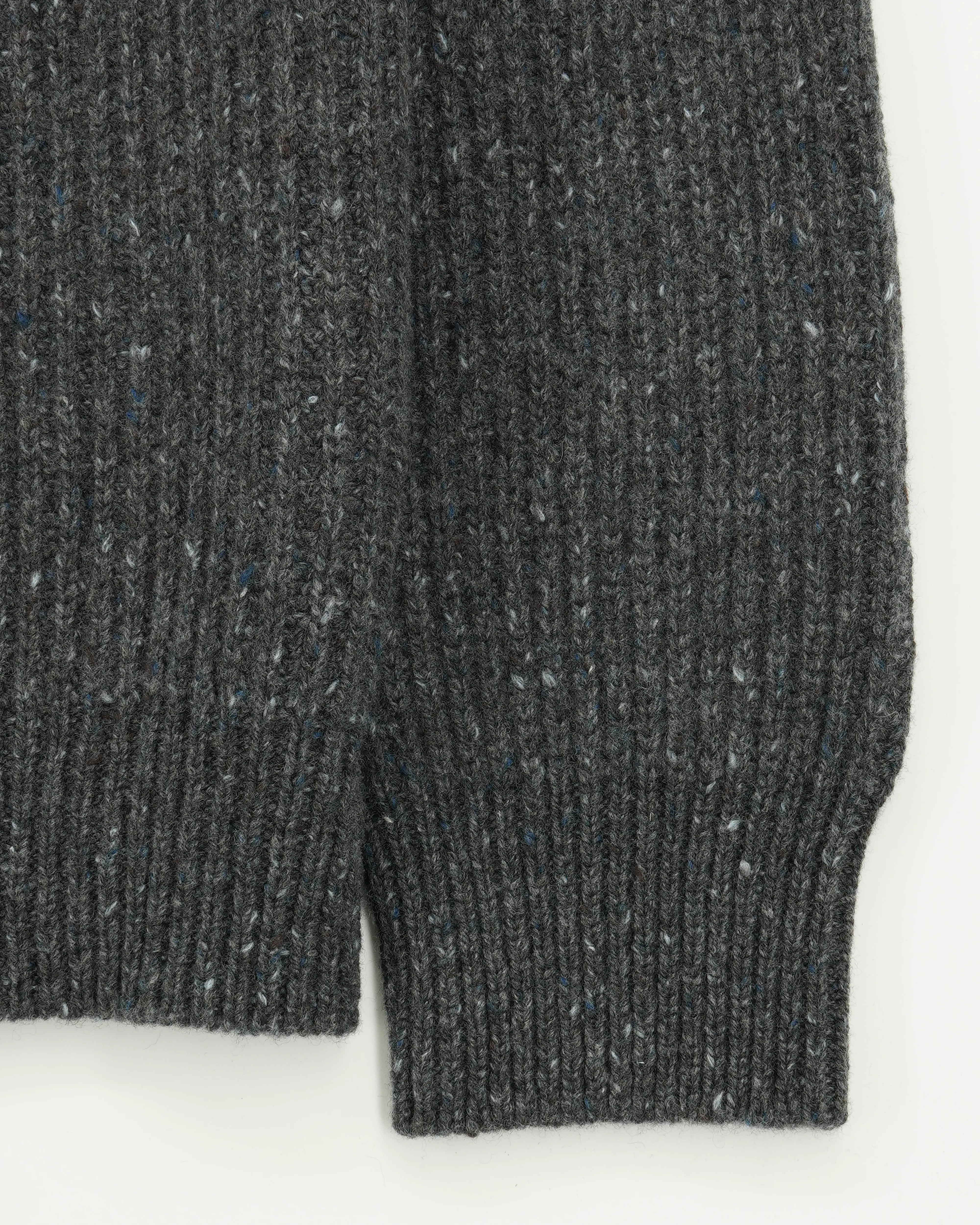 Gran Sasso Shawl Cardigan Wool Cashmere Dark Grey