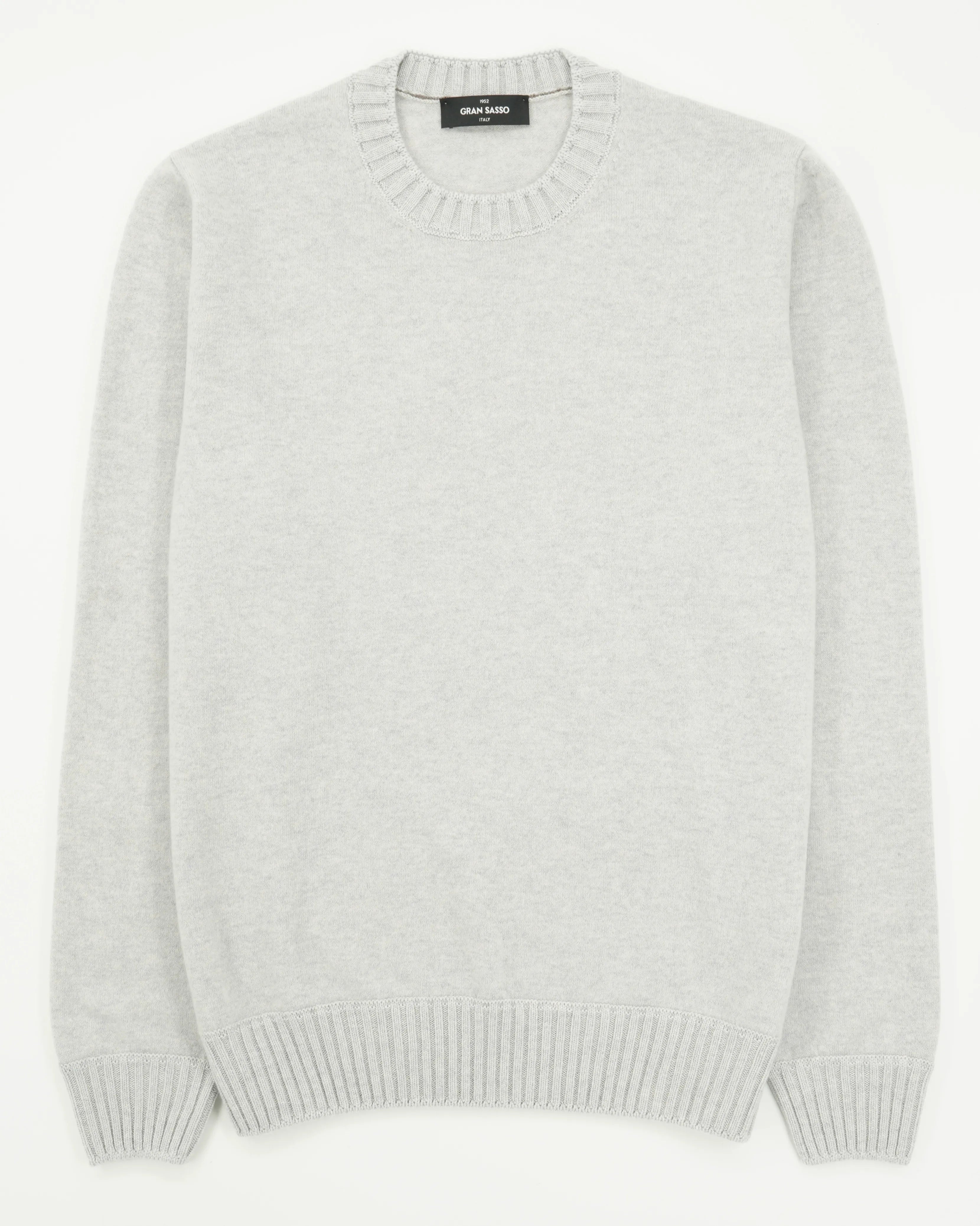 Gran Sasso Crewneck Felted Cashmere Light Grey
