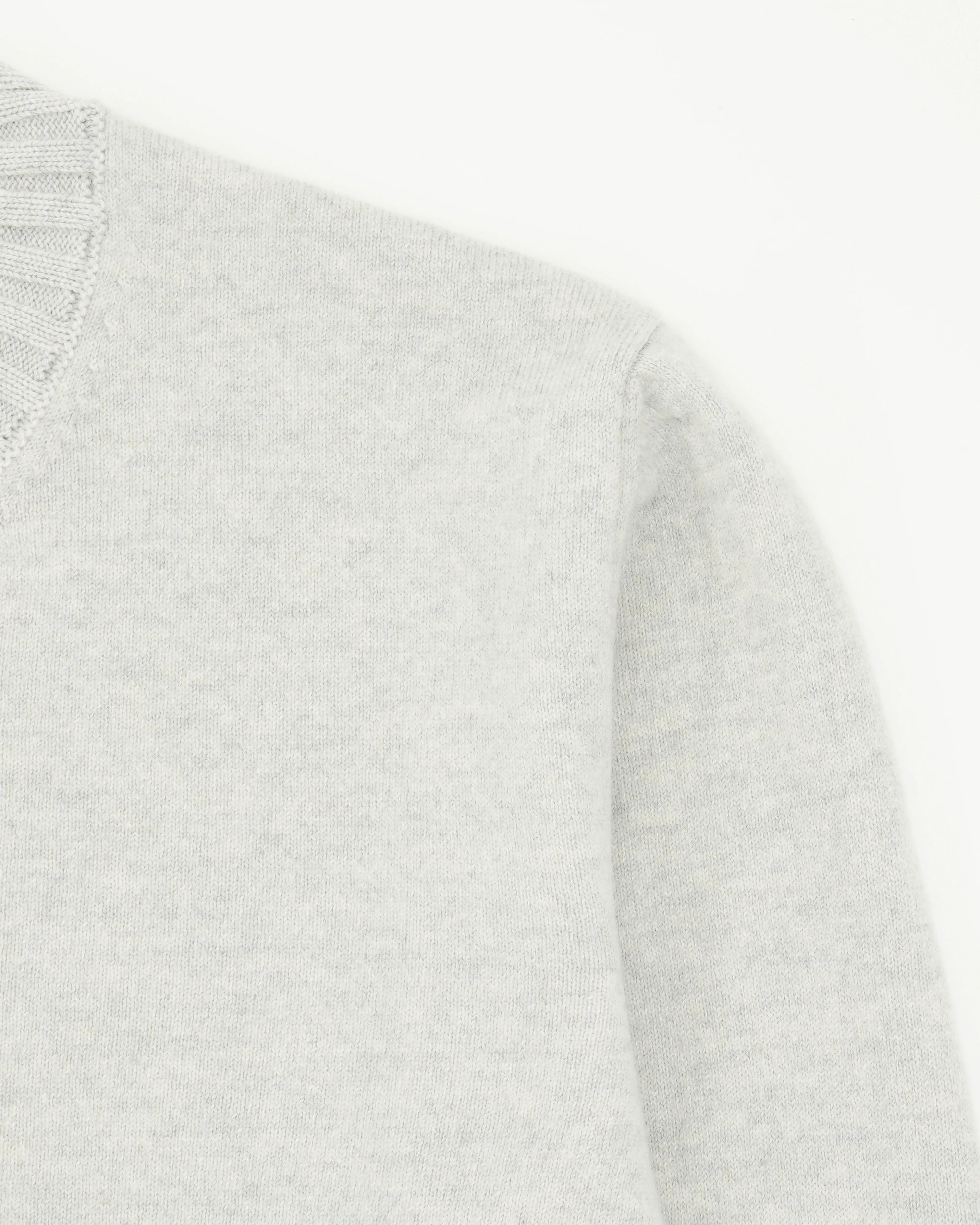 Gran Sasso Crewneck Felted Cashmere Light Grey