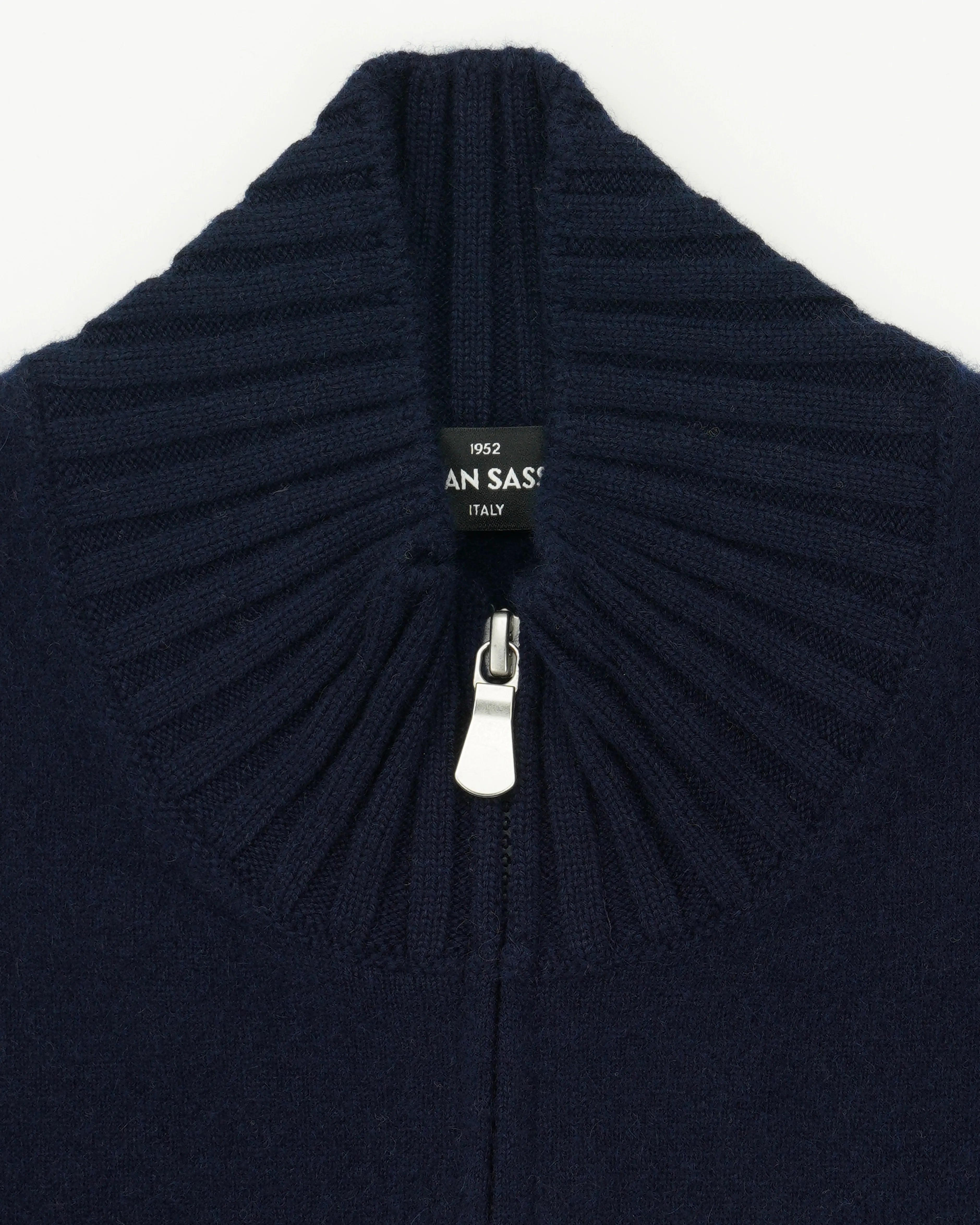 Gran Sasso Full Zip Felted Cashmere Navy
