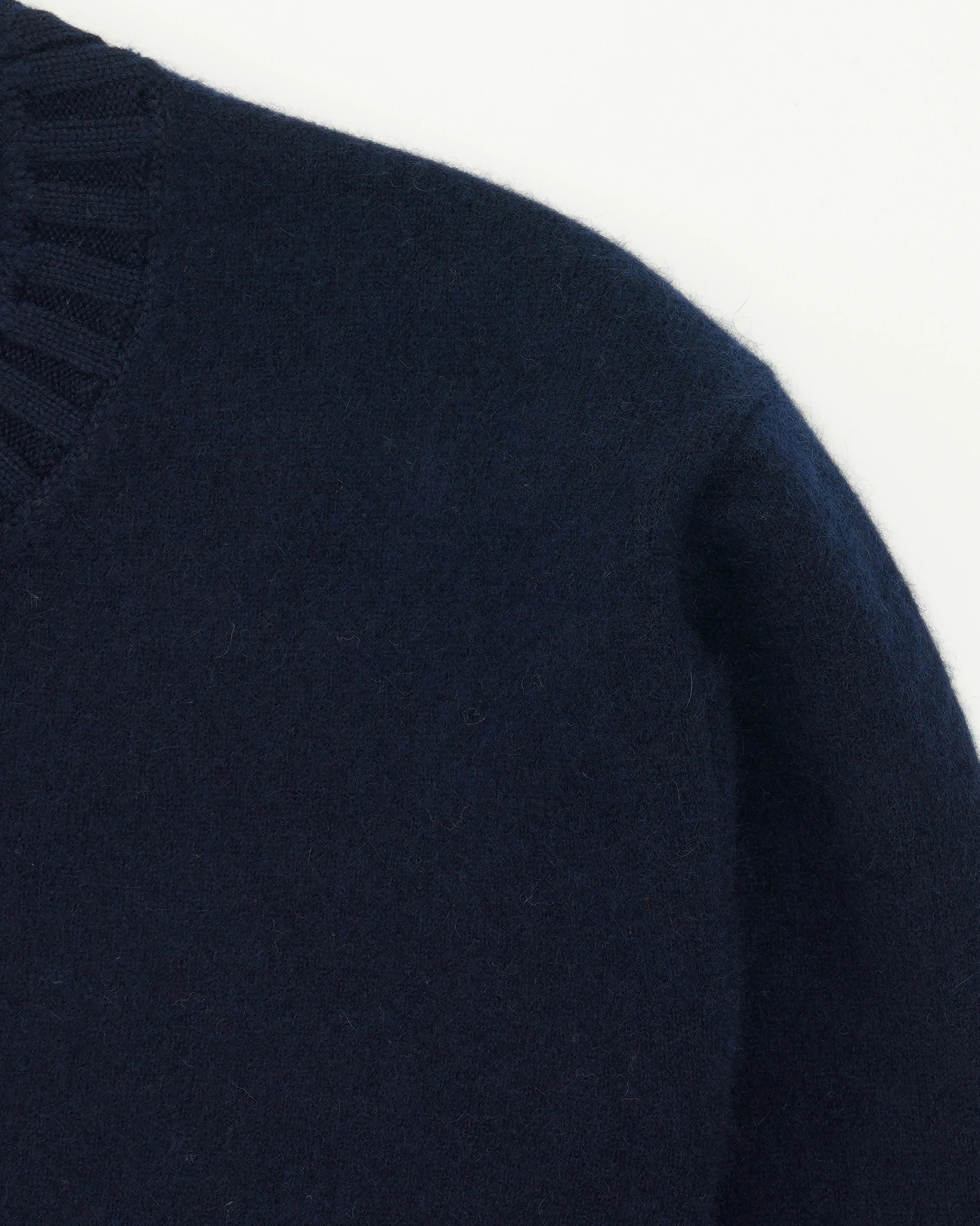 Gran Sasso Crewneck Felted Cashmere Navy