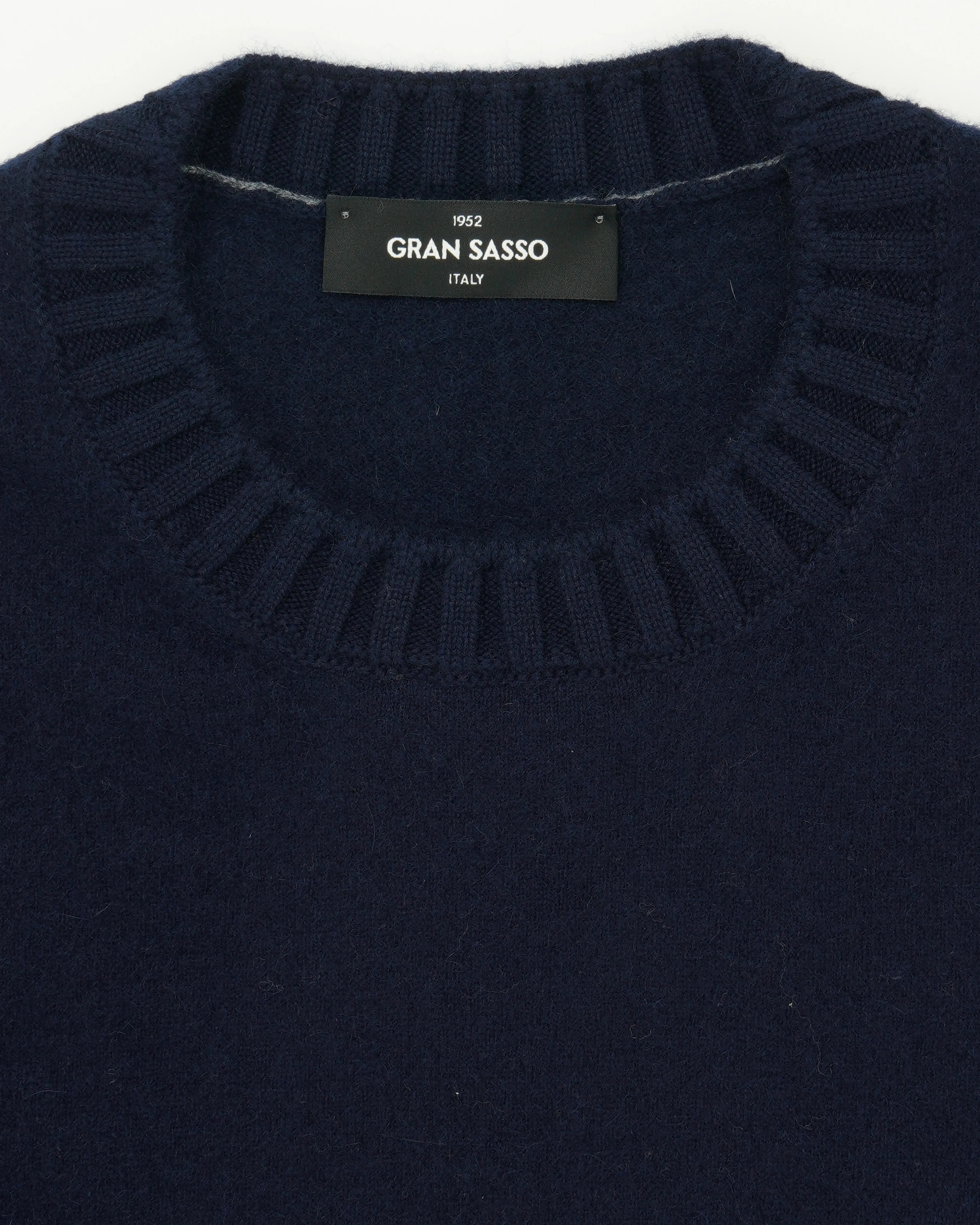 Gran Sasso Crewneck Felted Cashmere Navy