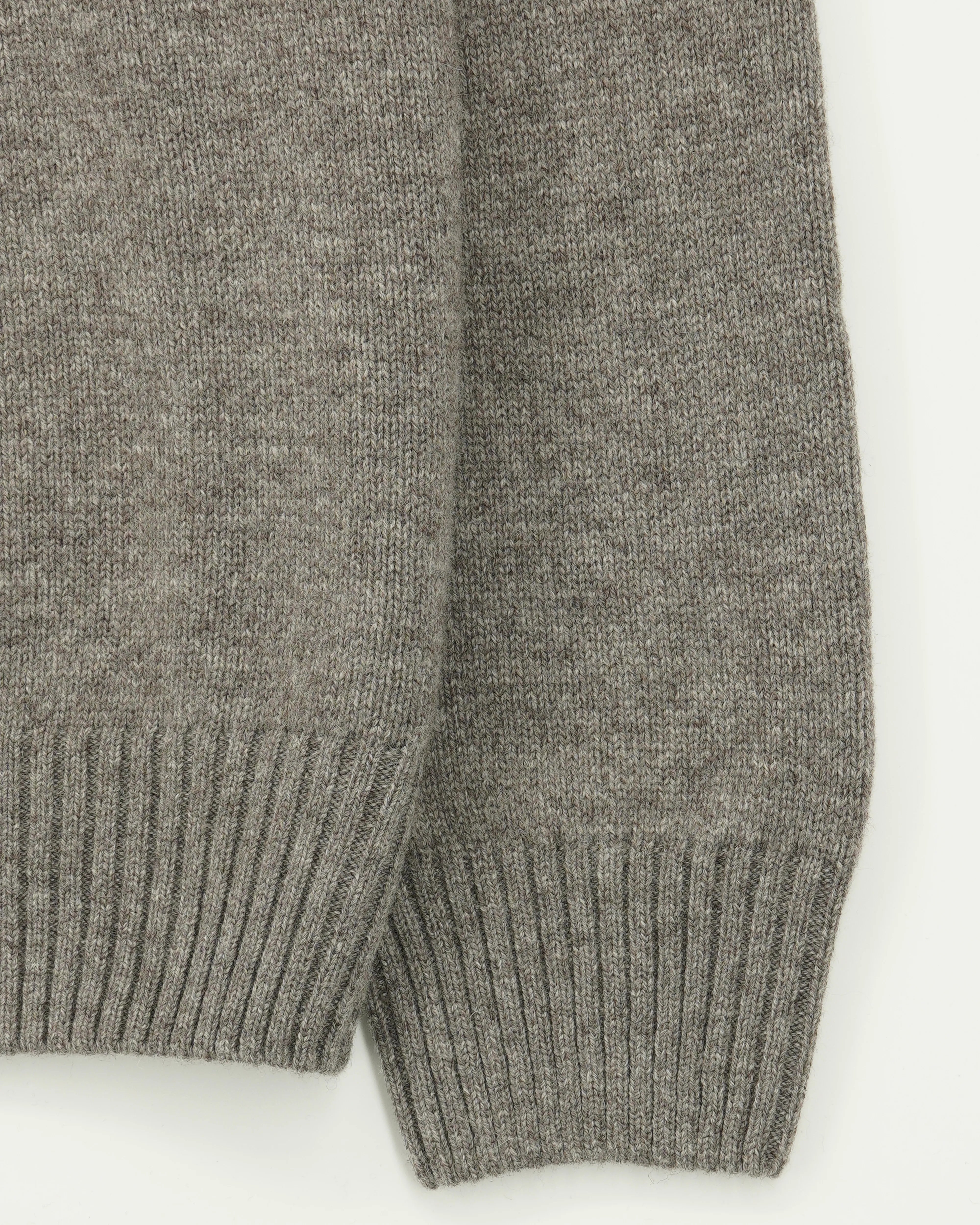Gran Sasso Half Zip Wool Cashmere Taupe