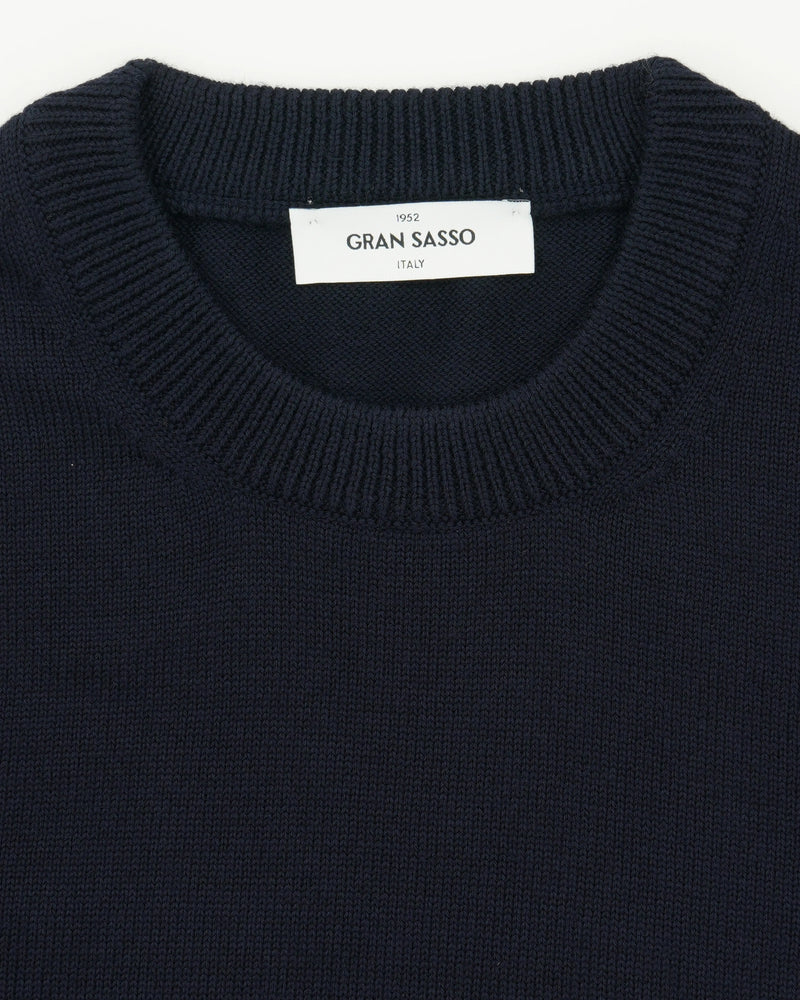 Gran Sasso Crewneck 10 Gauge Merino Navy