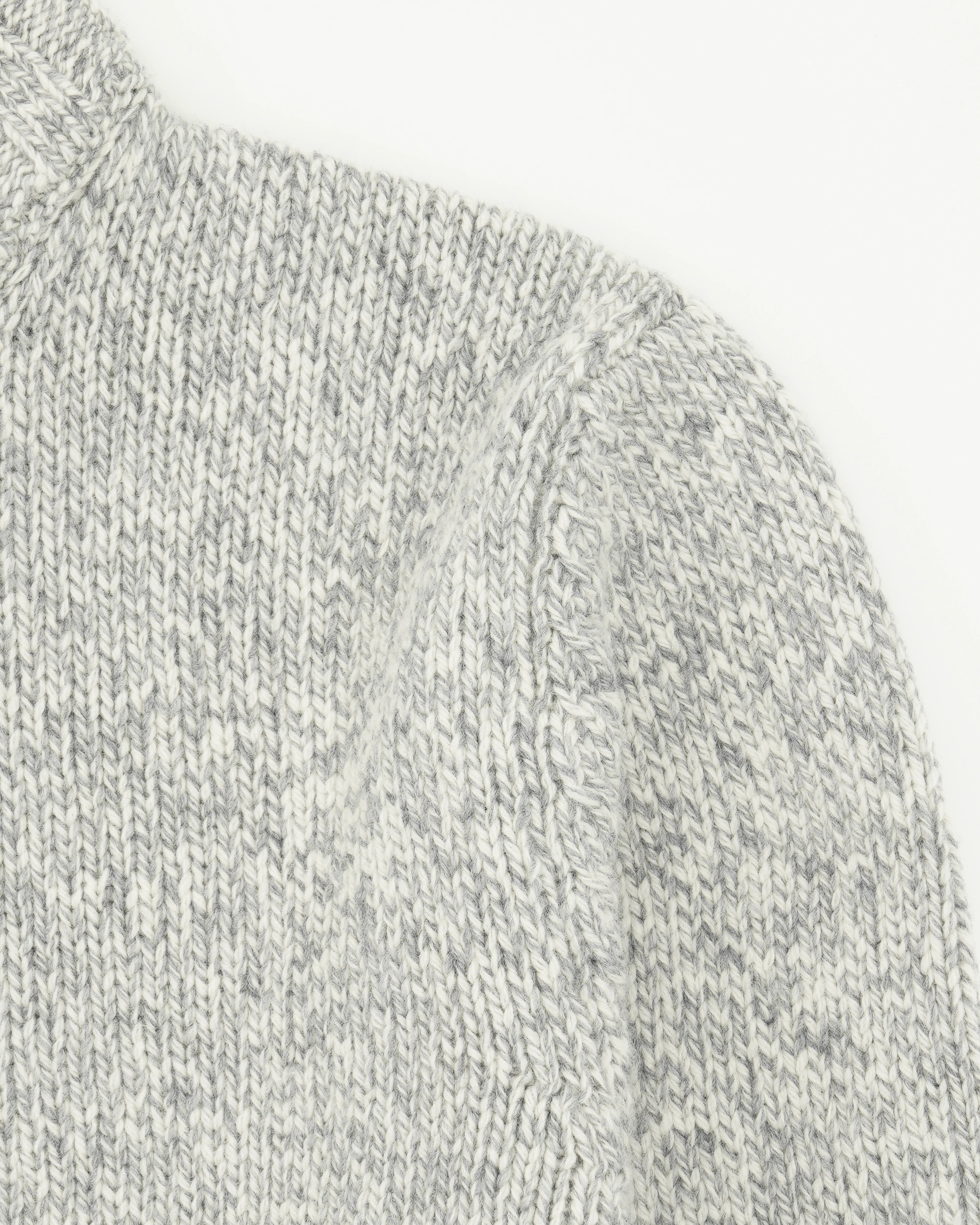 Gran Sasso Stand Collar Geelong Melange Grey