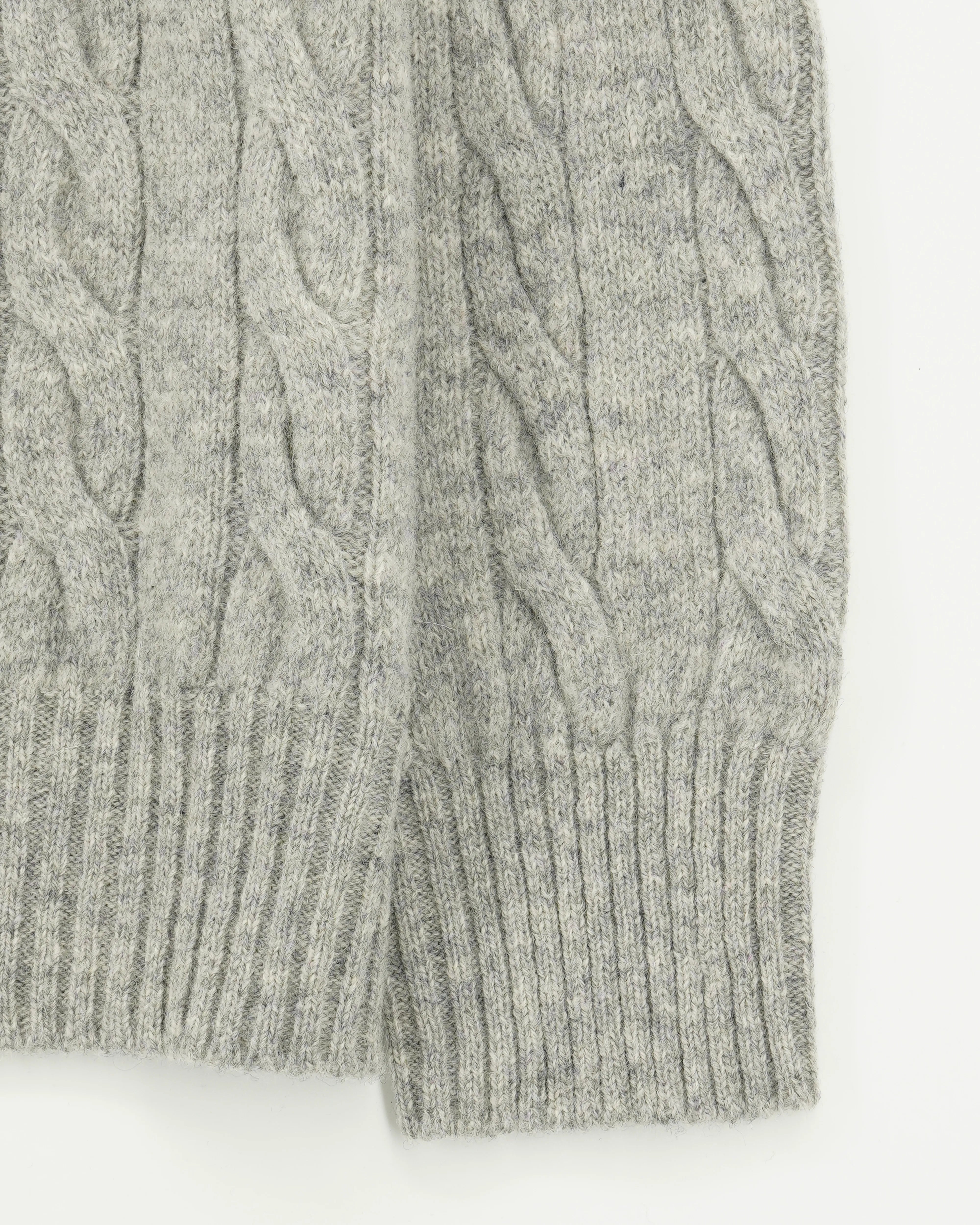 Gran Sasso Crewneck Shetland Cable Grey