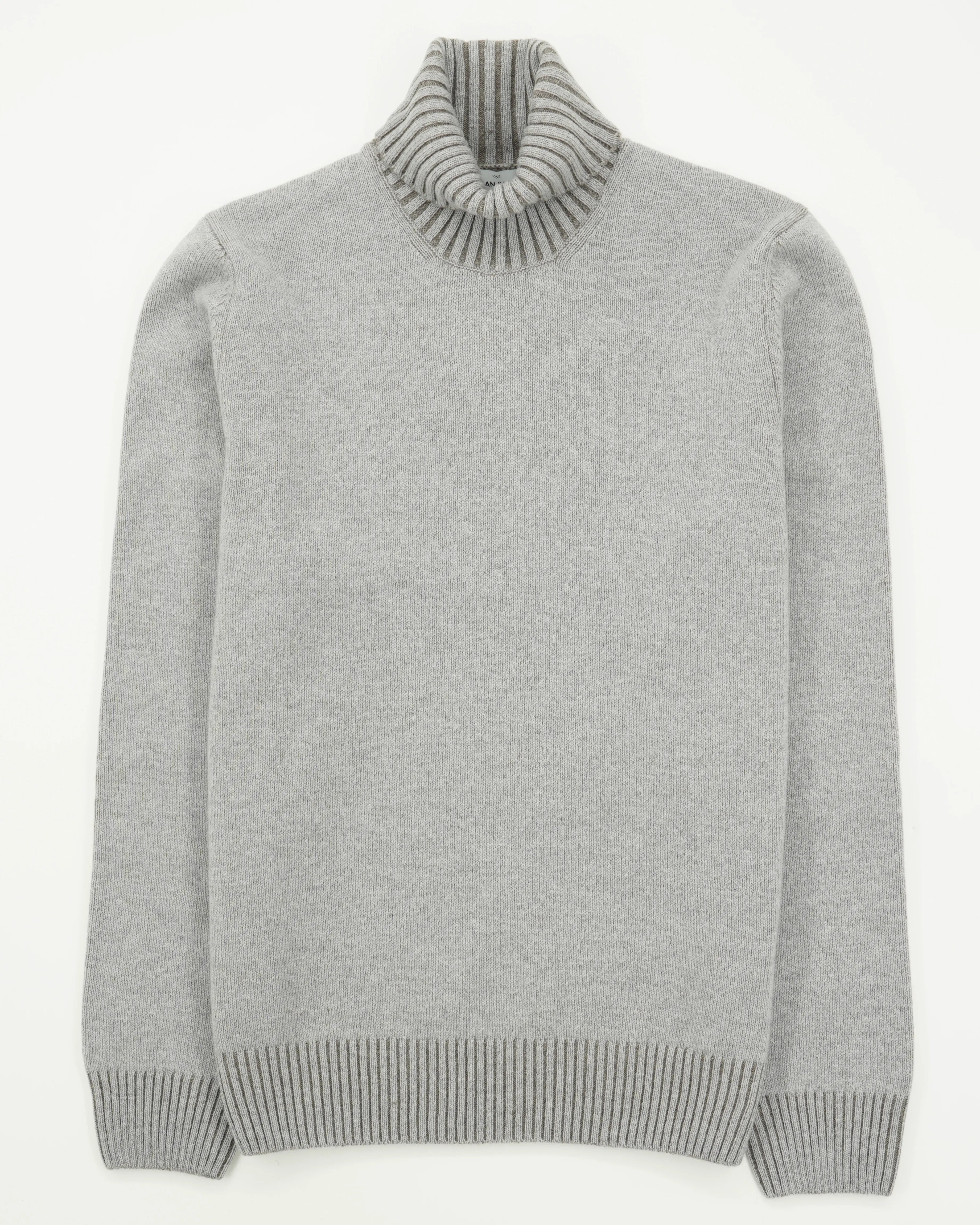 Gran Sasso Turtleneck Wool Cashmere Light Grey