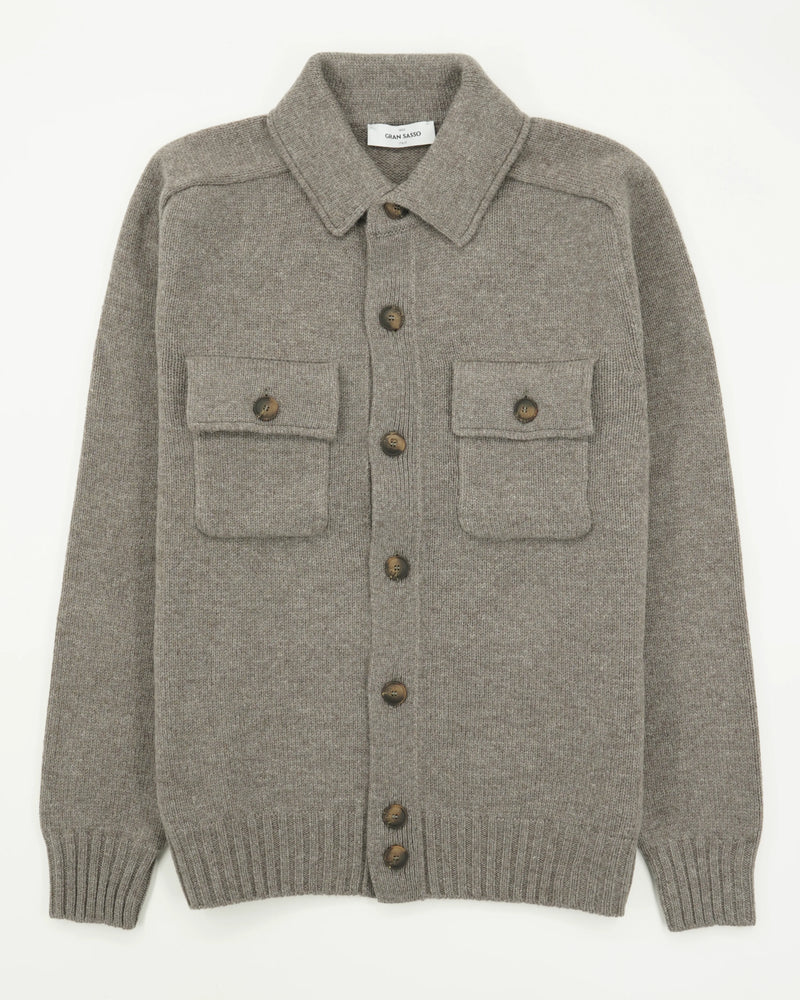 Gran Sasso Cardigan Super Geelong Taupe
