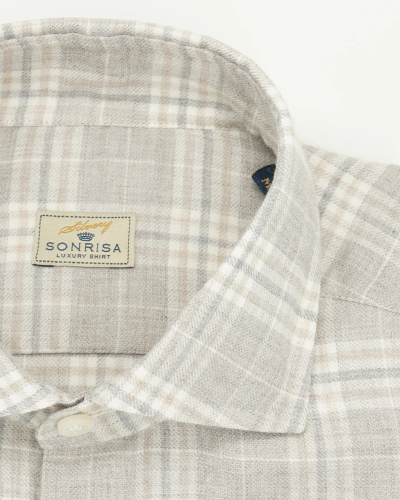 Sonrisa Shirt Fine Flannel Check Grey