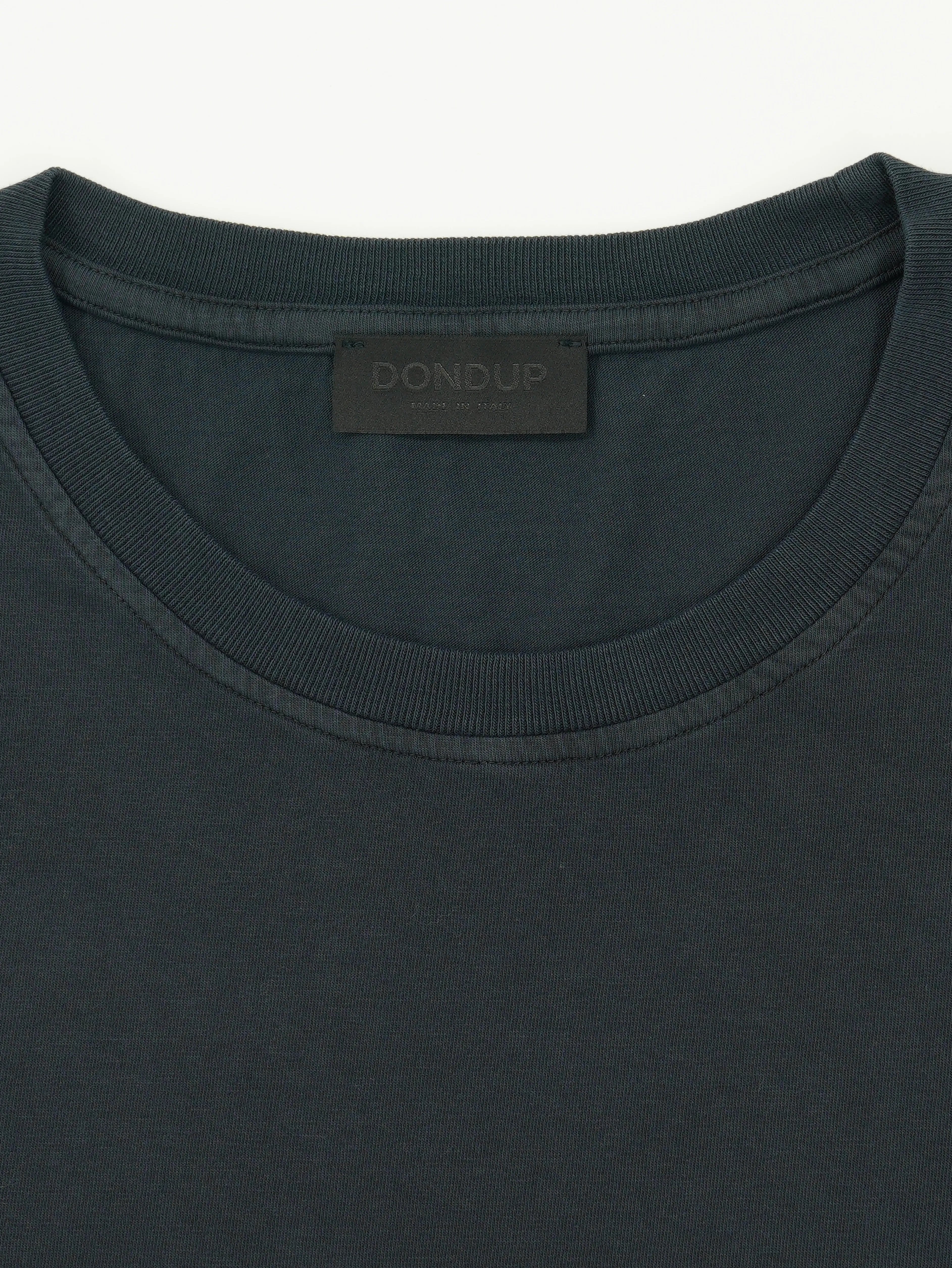 Dondup T-Shirt Garment Dyed Cotton Navy