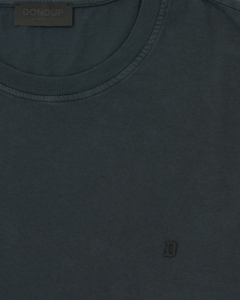 Dondup T-Shirt Garment Dyed Cotton Navy