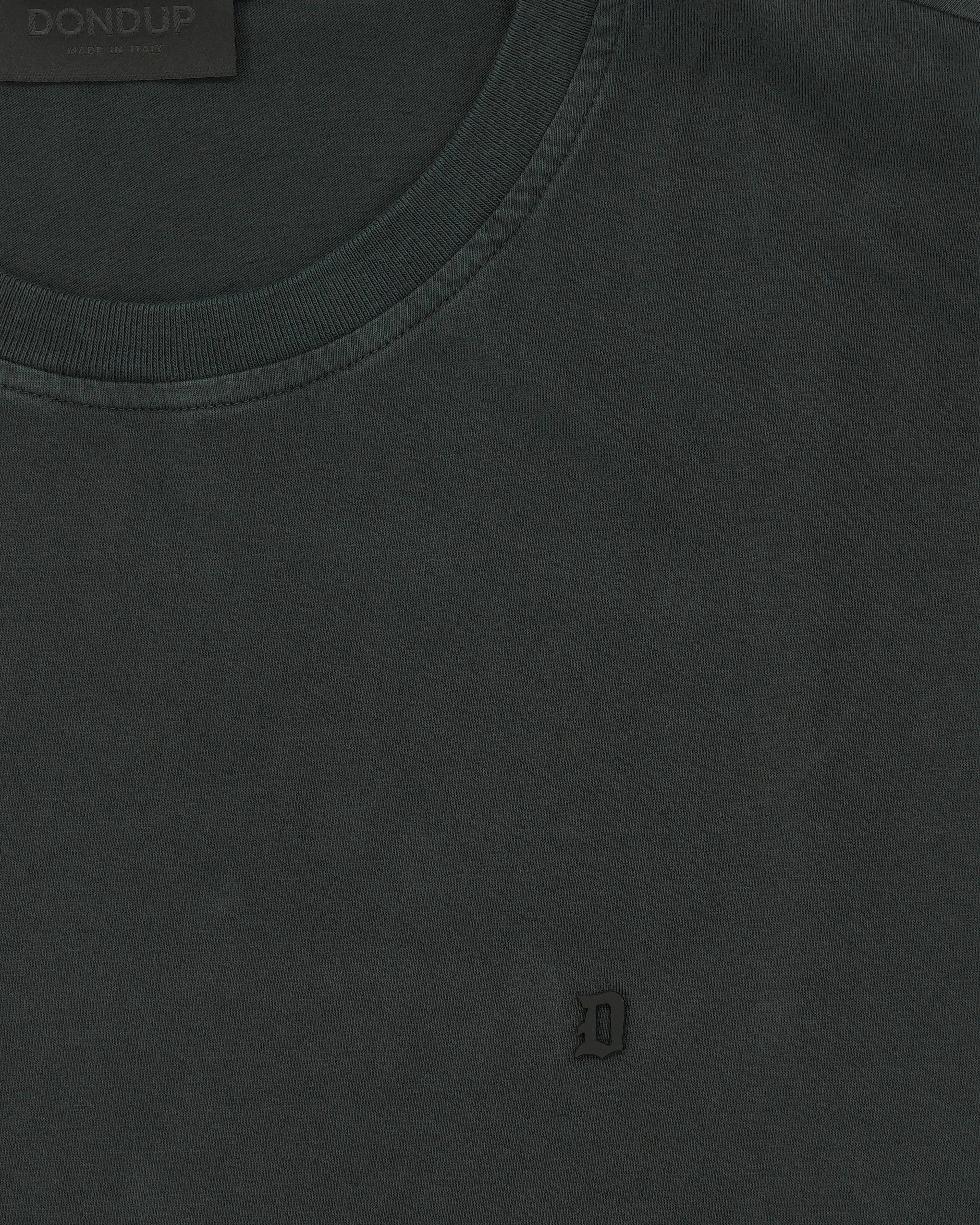 Dondup T-Shirt Garment Dyed Cotton Black