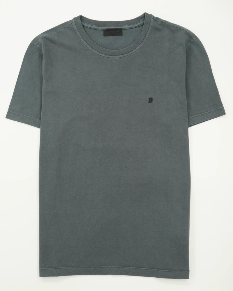 Dondup T-Shirt Garment Dyed Cotton Grey