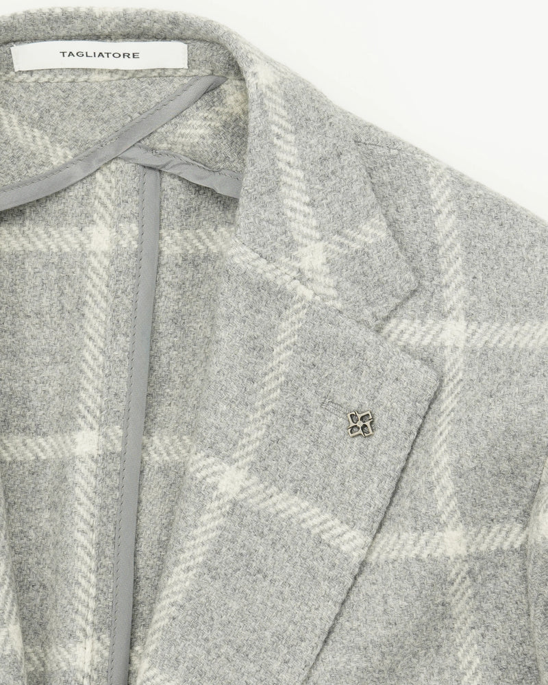 Tagliatore Jacket Windowpane Check Grey