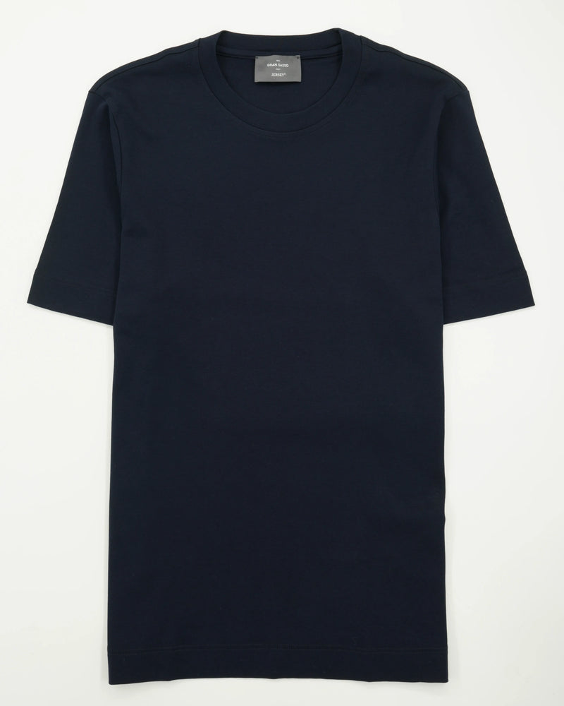 Gran Sasso T-Shirt Pima Cotton Jersey Stretch Navy