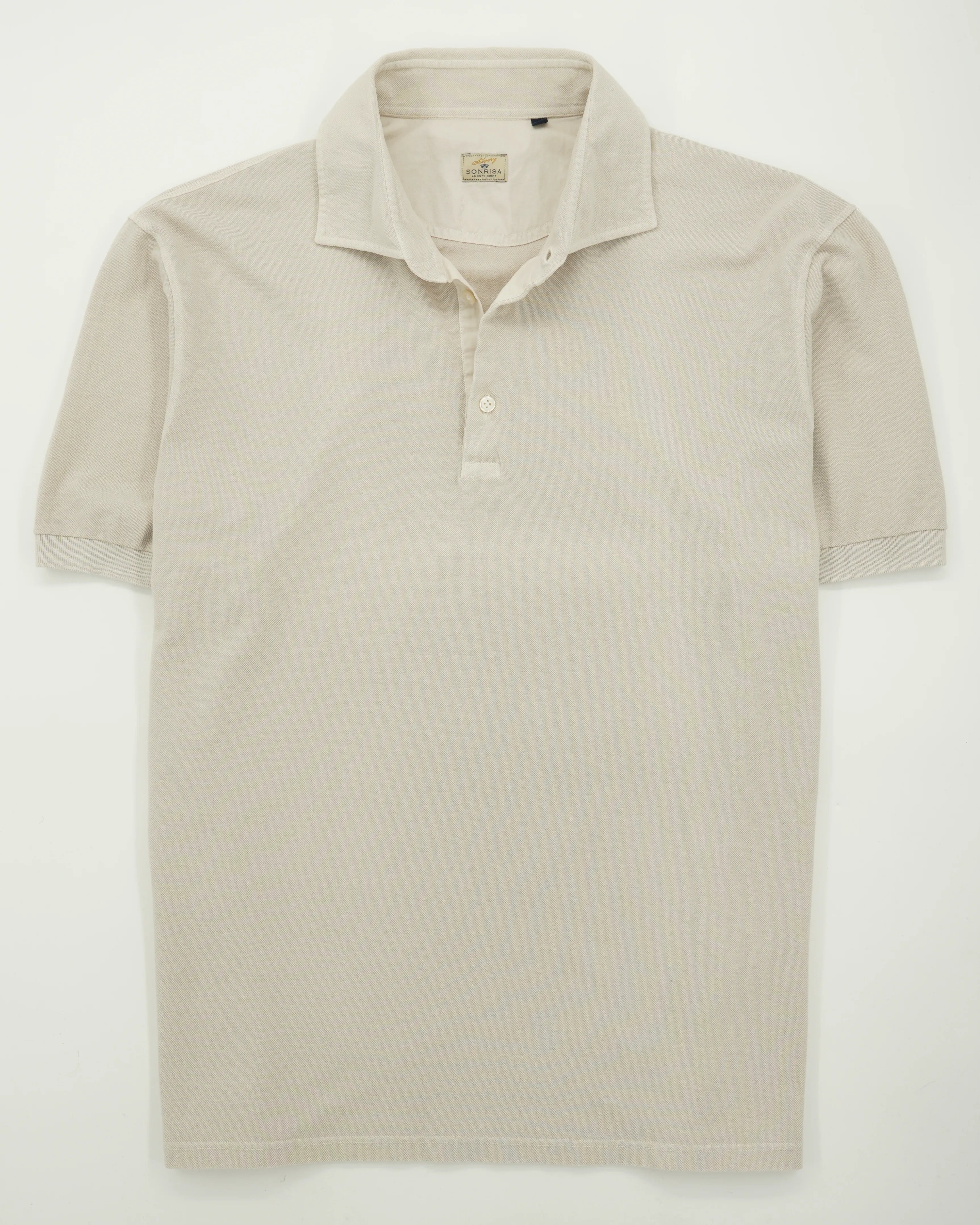 Sonrisa Polo Shirt Washed Cotton Light Beige