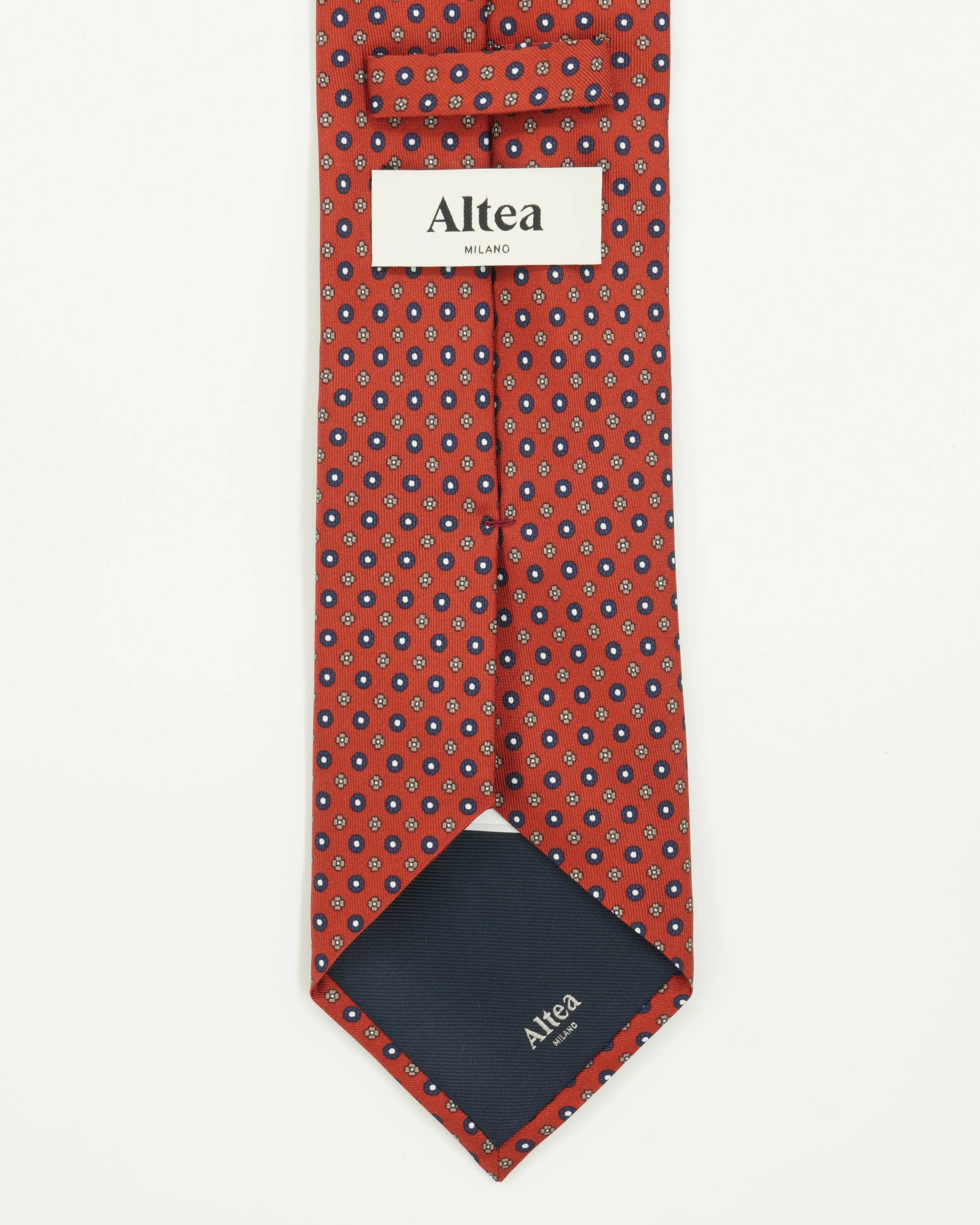 Altea Tie 8cm Pure Silk Floral Red
