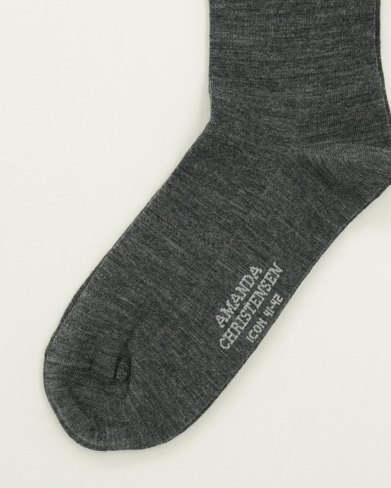 Amanda Christensen Sock Icon Wool Blend Grey