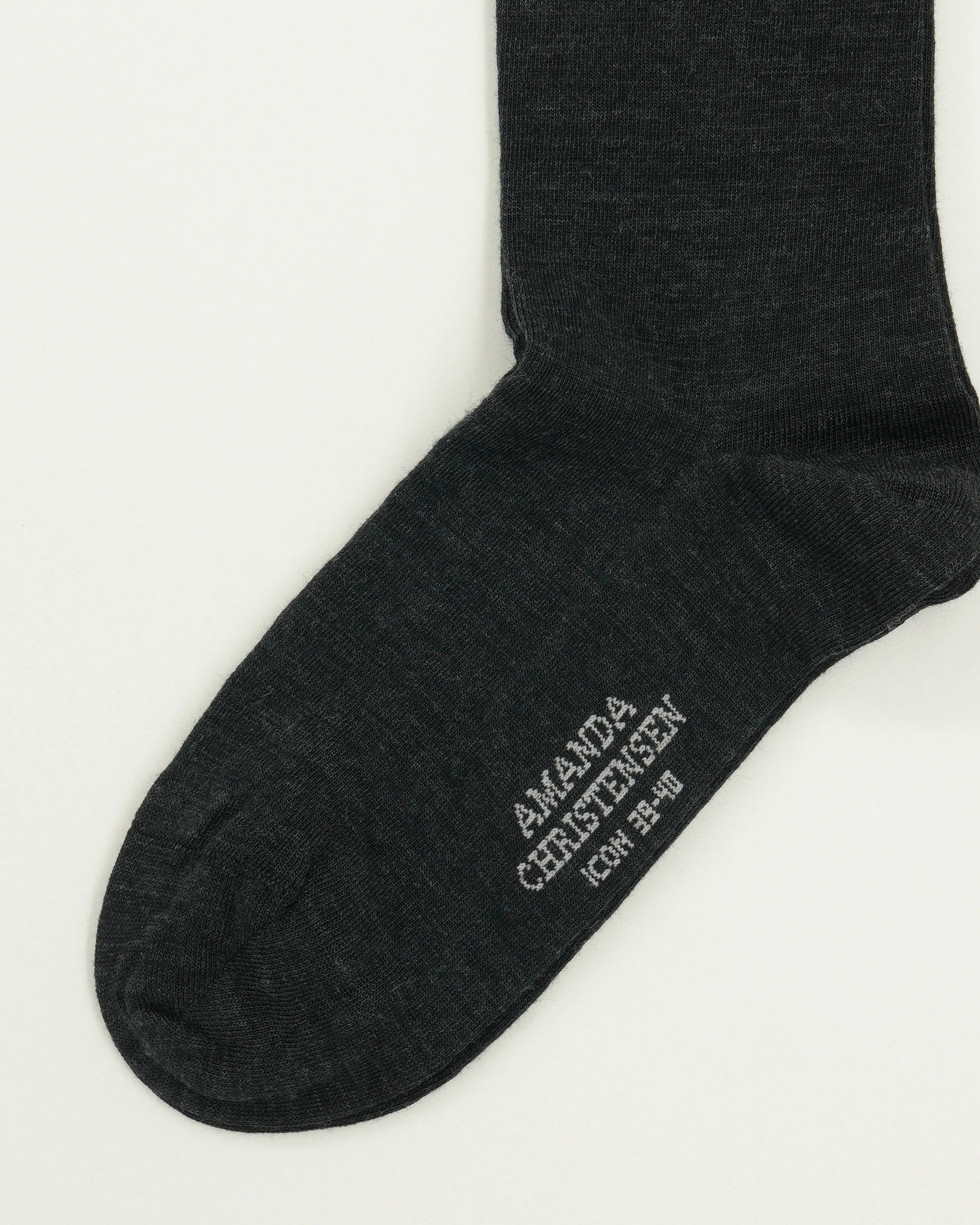 Amanda Christensen Sock Icon Wool Blend Dark Grey