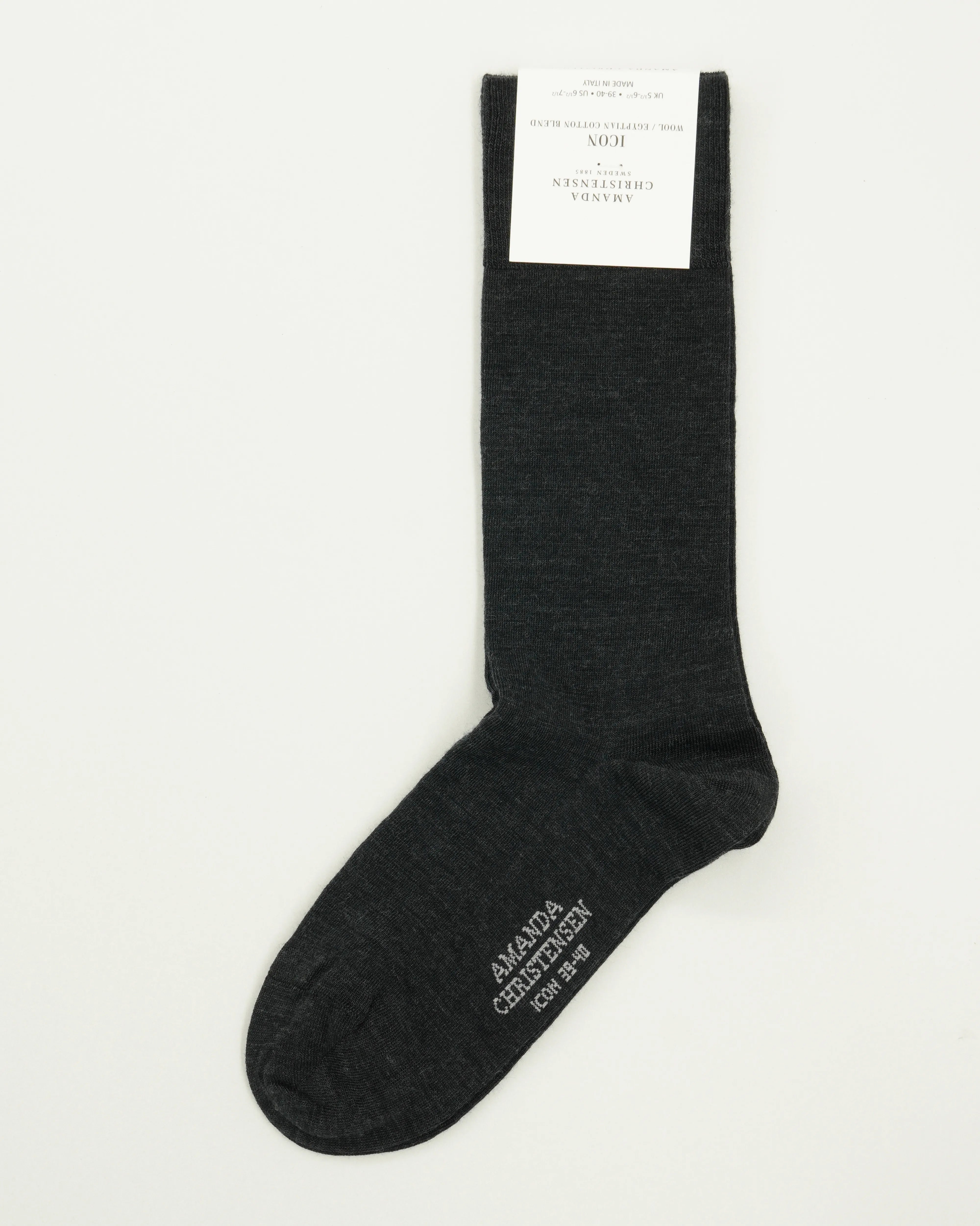 Amanda Christensen Sock Icon Wool Blend Dark Grey