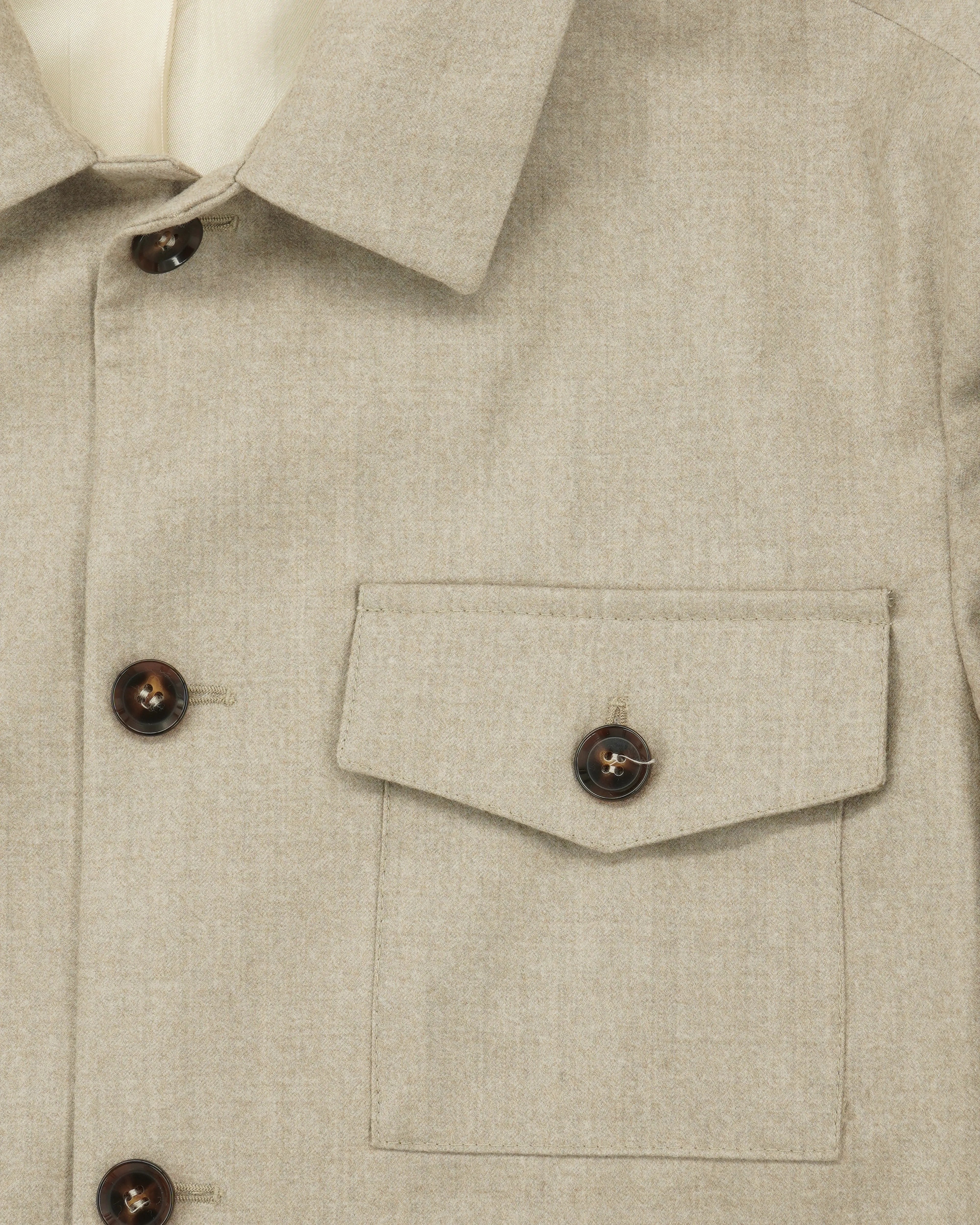 Studio 73 Overshirt Pure Virgin Wool Beige