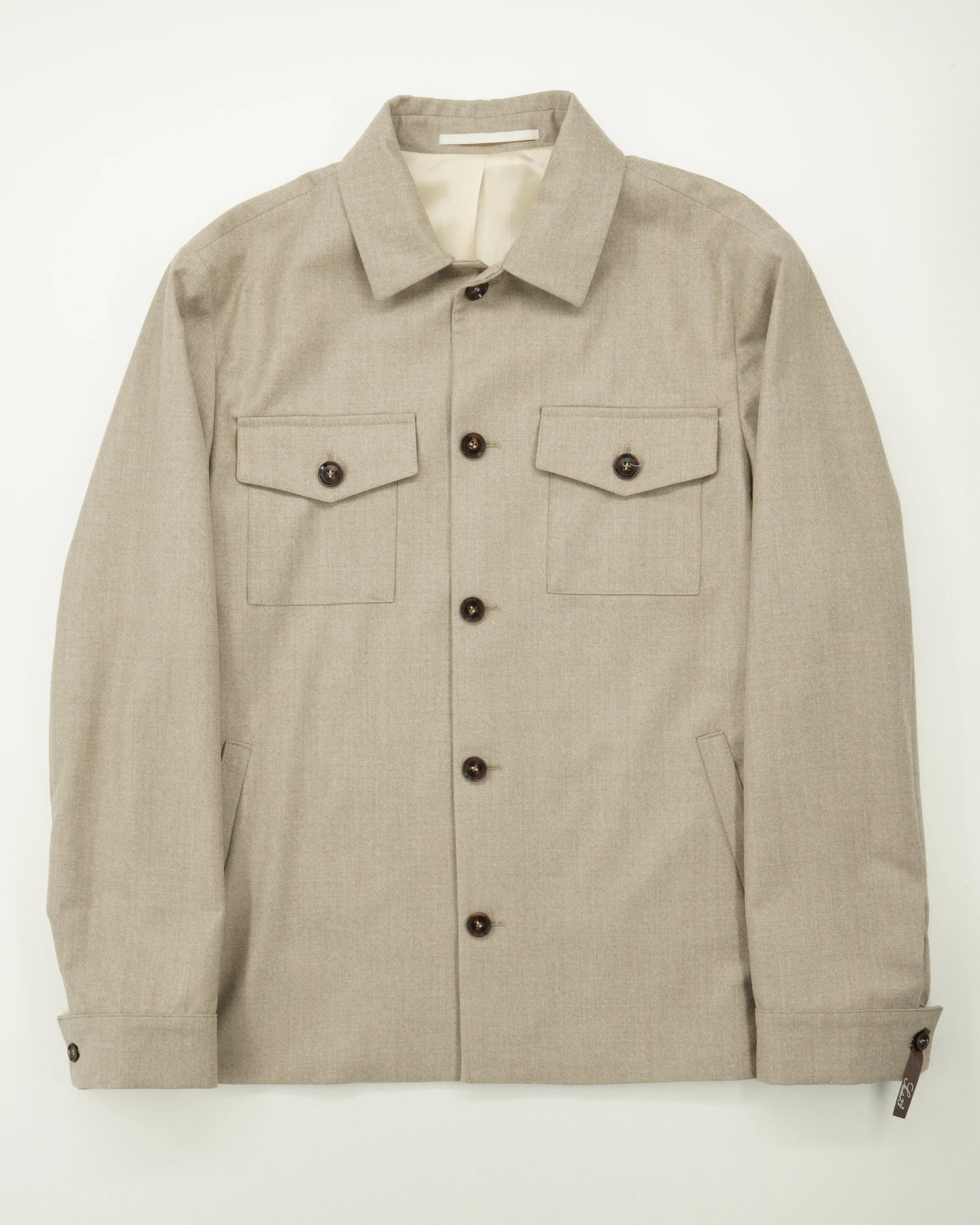Studio 73 Overshirt Pure Virgin Wool Beige