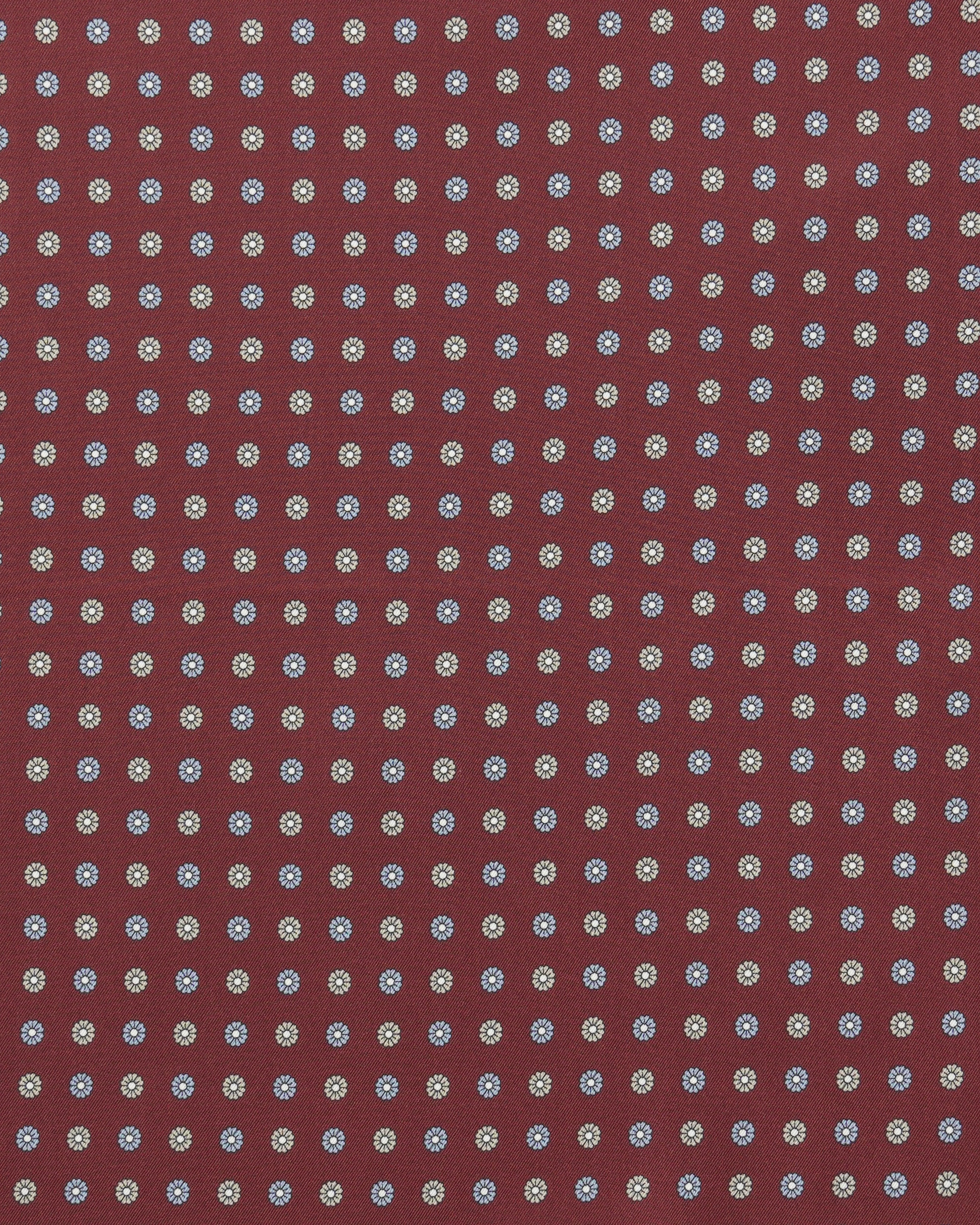 Altea Pocket Square Pure Silk Floral Soft Red