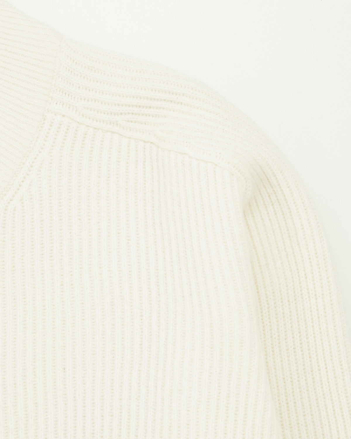 Gran Sasso Full Zip Wool Cashmere Rib Cream