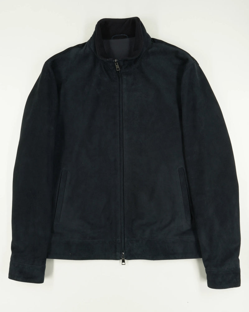 Zonda Jacket Blouson Zip Suede Navy