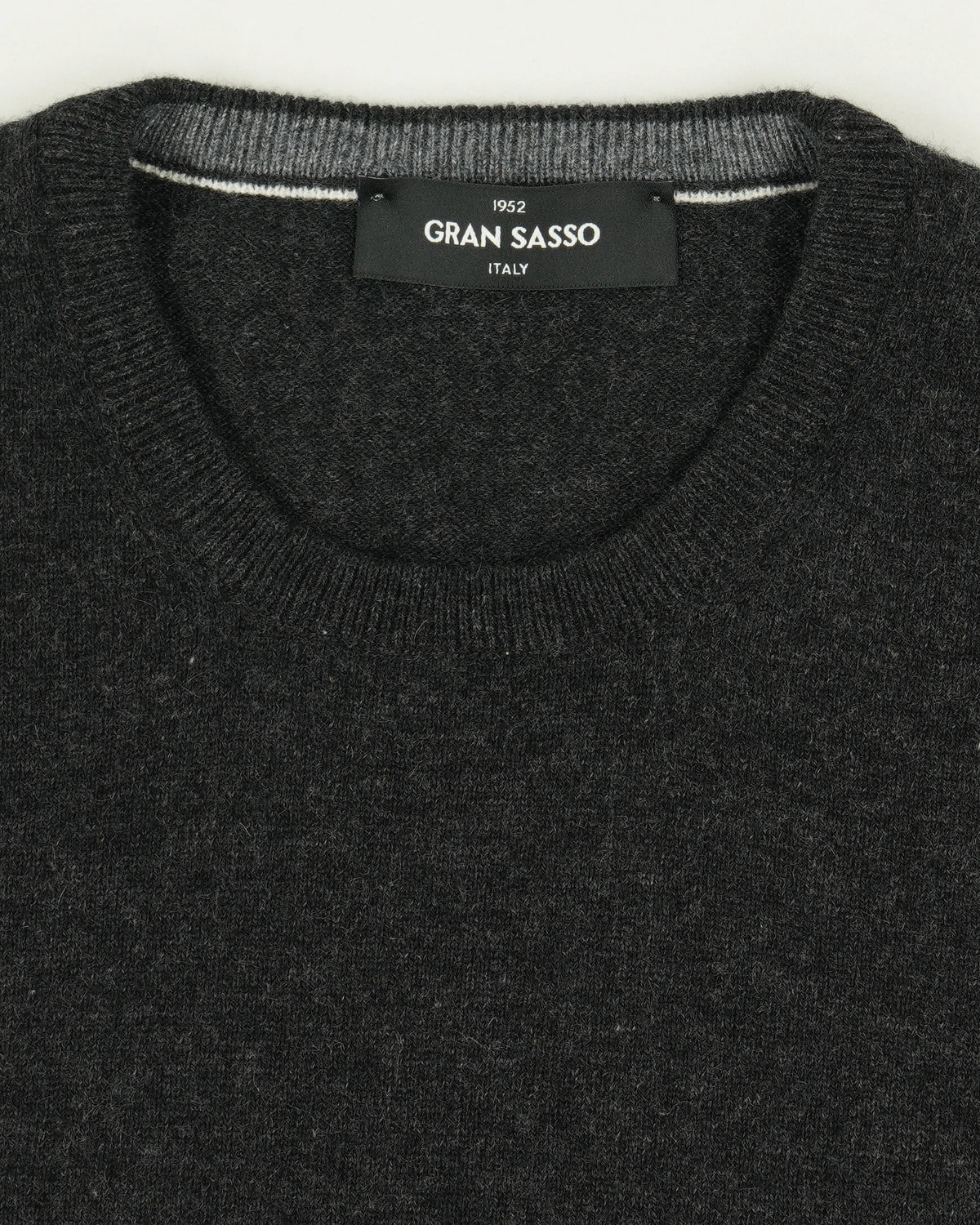 Gran Sasso Crewneck Pure Cashmere Dark Grey