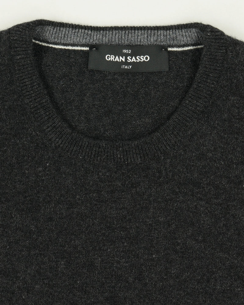 Gran Sasso Crewneck Pure Cashmere Dark Grey