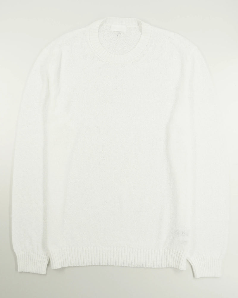 Dondup Crewneck Pure Cotton Knitted White