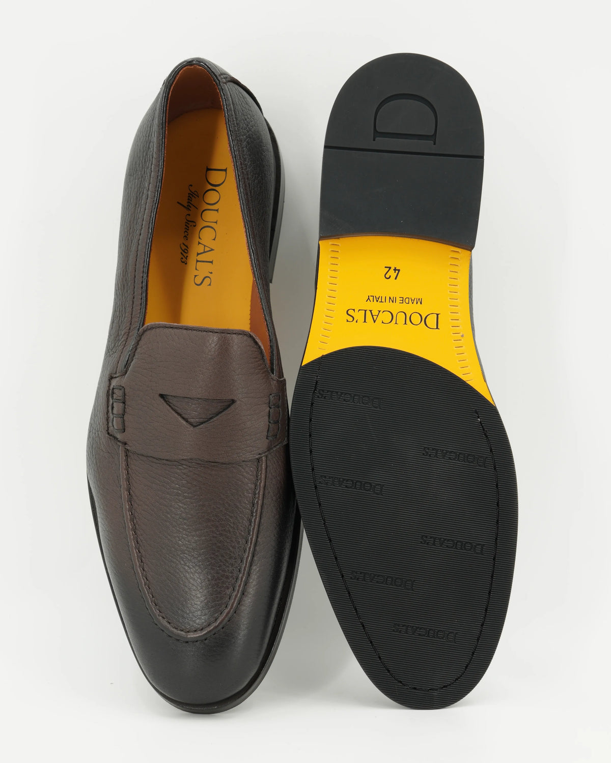 Doucals Penny Loafer Deerskin Dark Brown