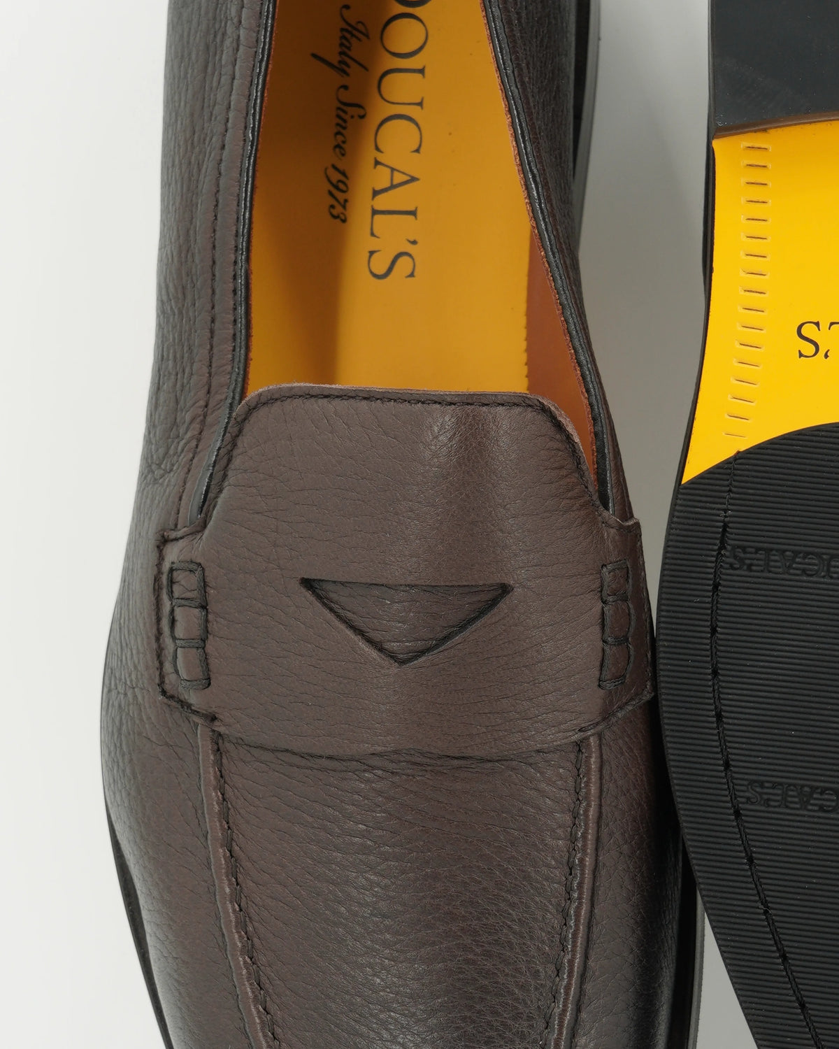 Doucals Penny Loafer Deerskin Dark Brown
