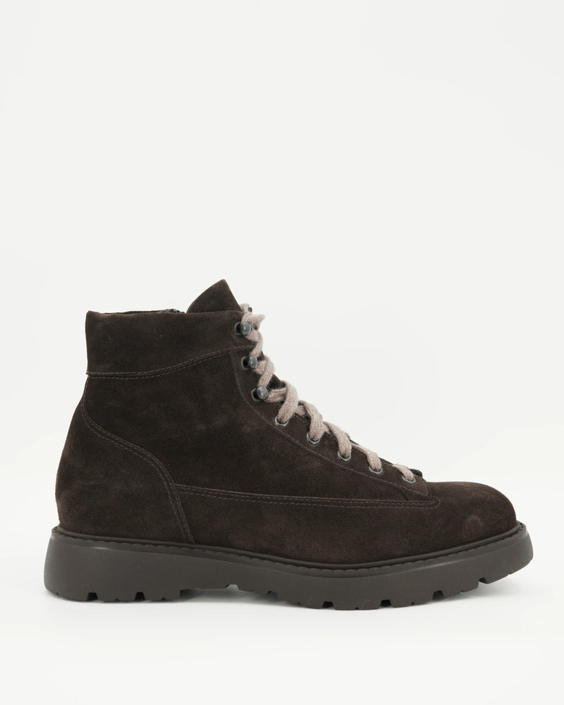 Doucals Boot Shearling Lined Dark Brown
