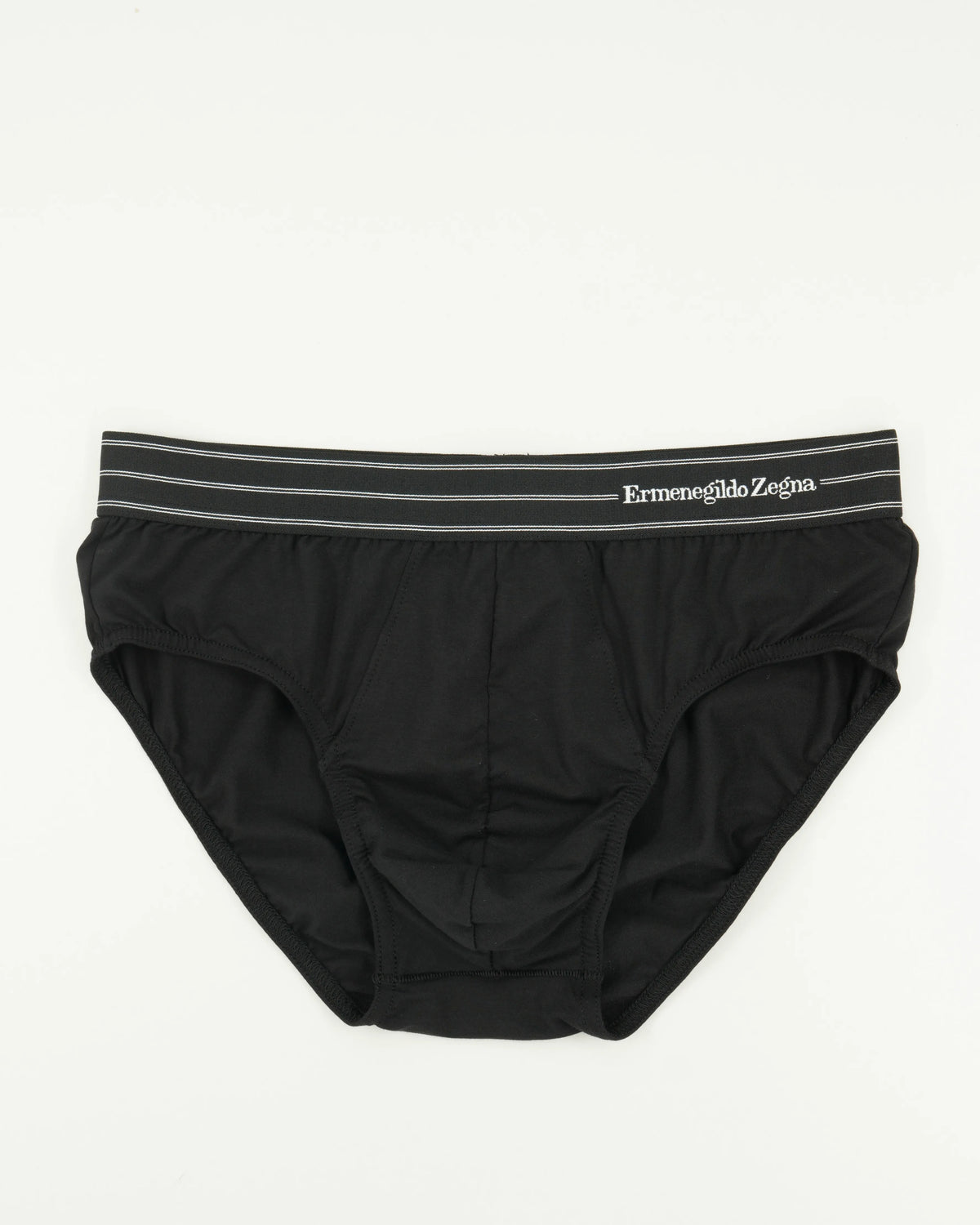 Zegna Briefs Cotton Stretch Black Double Stripes