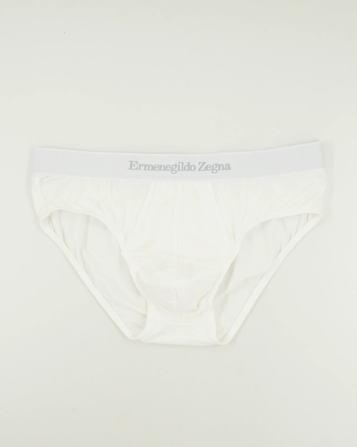 Zegna Briefs Cotton Stretch White Logo