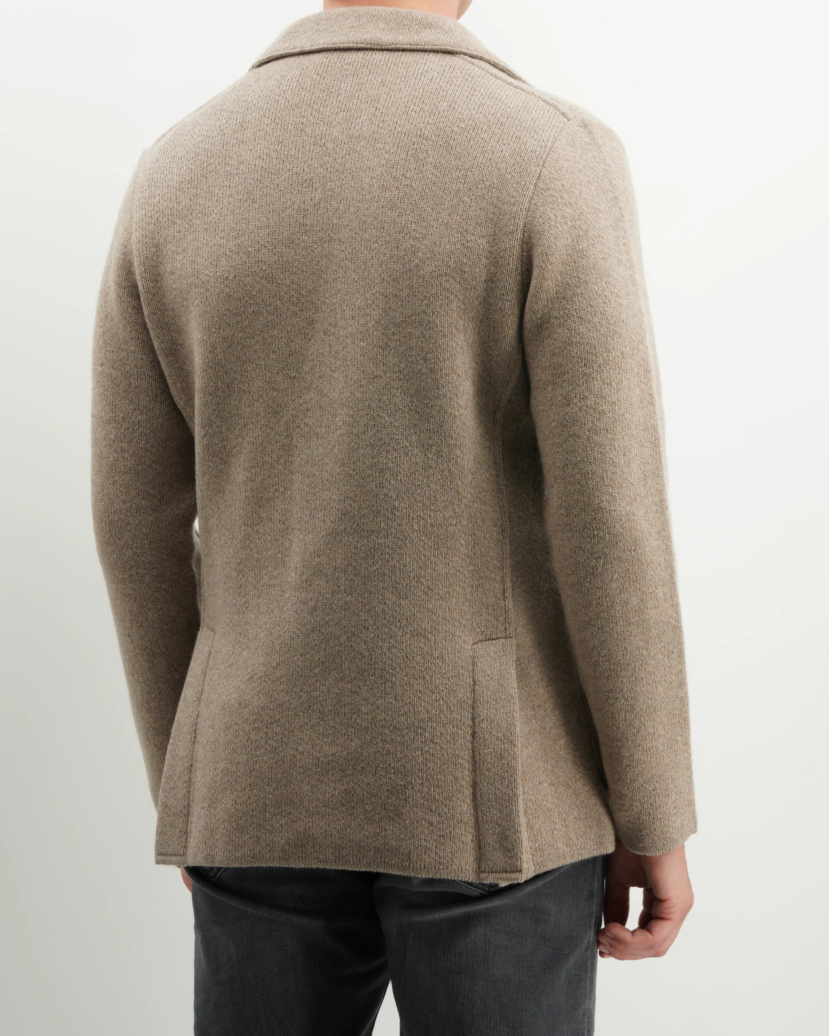 Lardini Knitted Jacket Pure Cashmere Beige