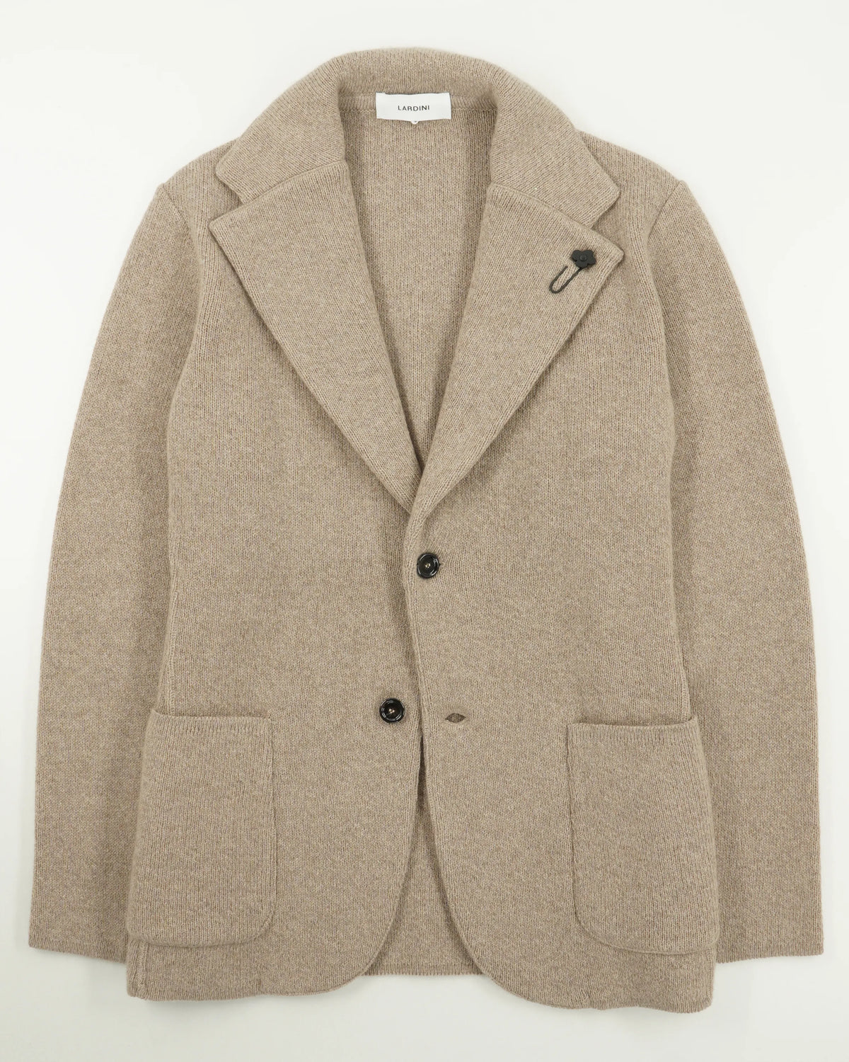 Lardini Knitted Jacket Pure Cashmere Beige
