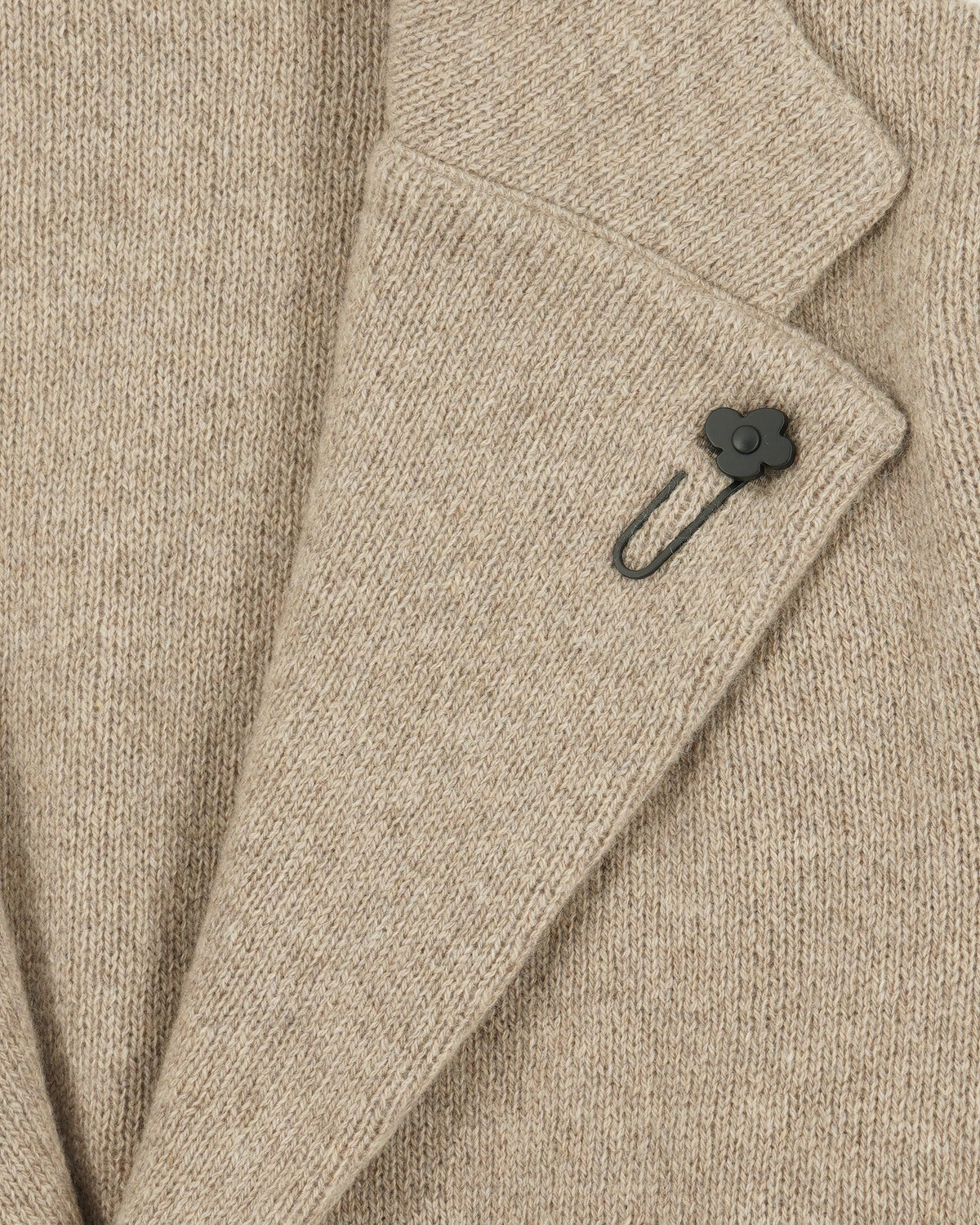 Lardini Knitted Jacket Pure Cashmere Beige