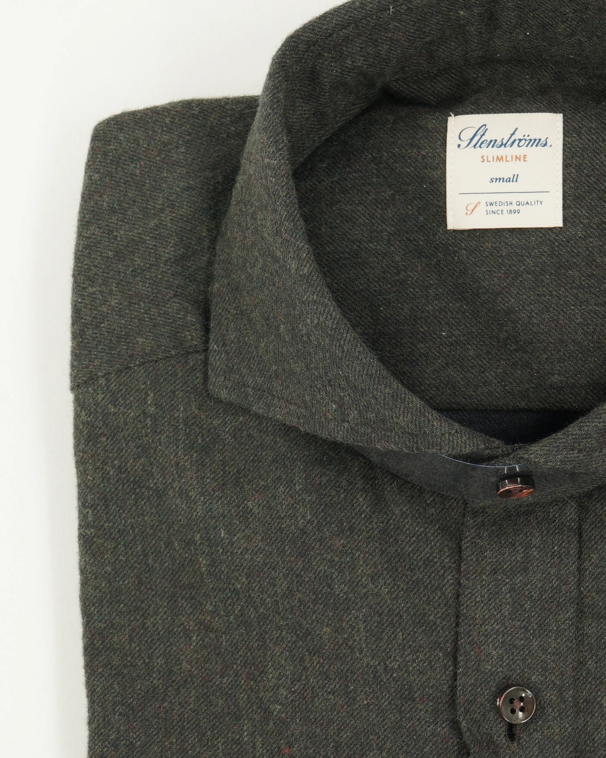 Stenströms Shirt Cotton Flannel Dark Green