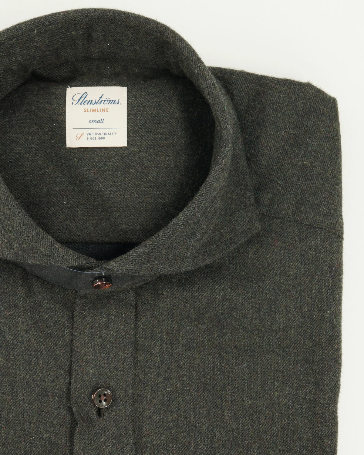 Stenströms Shirt Cotton Flannel Dark Green