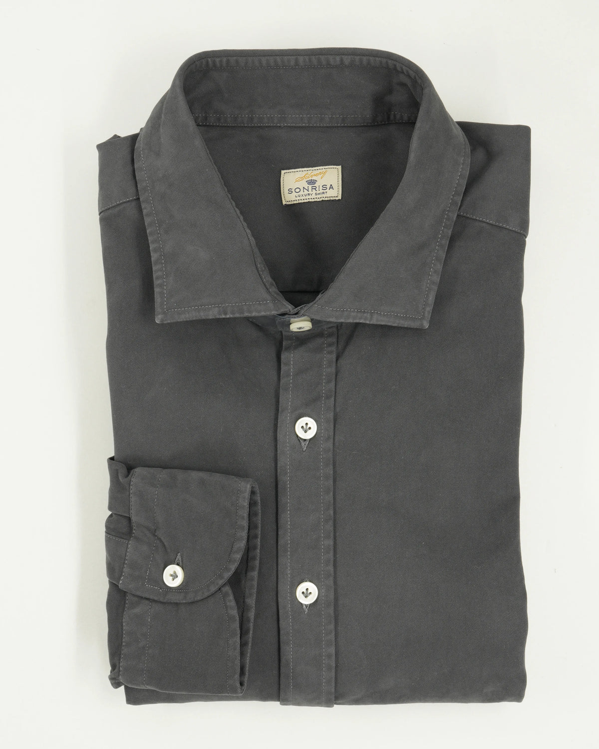 Sonrisa Shirt Garment Dyed Twill Grey