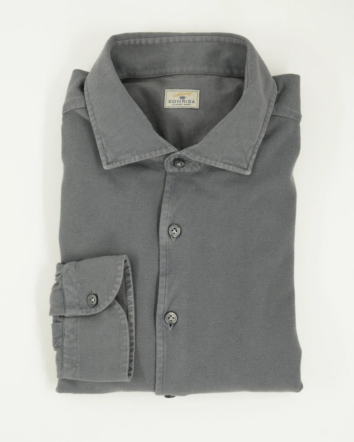 Sonrisa Shirt Washed Cotton Piquet Grey