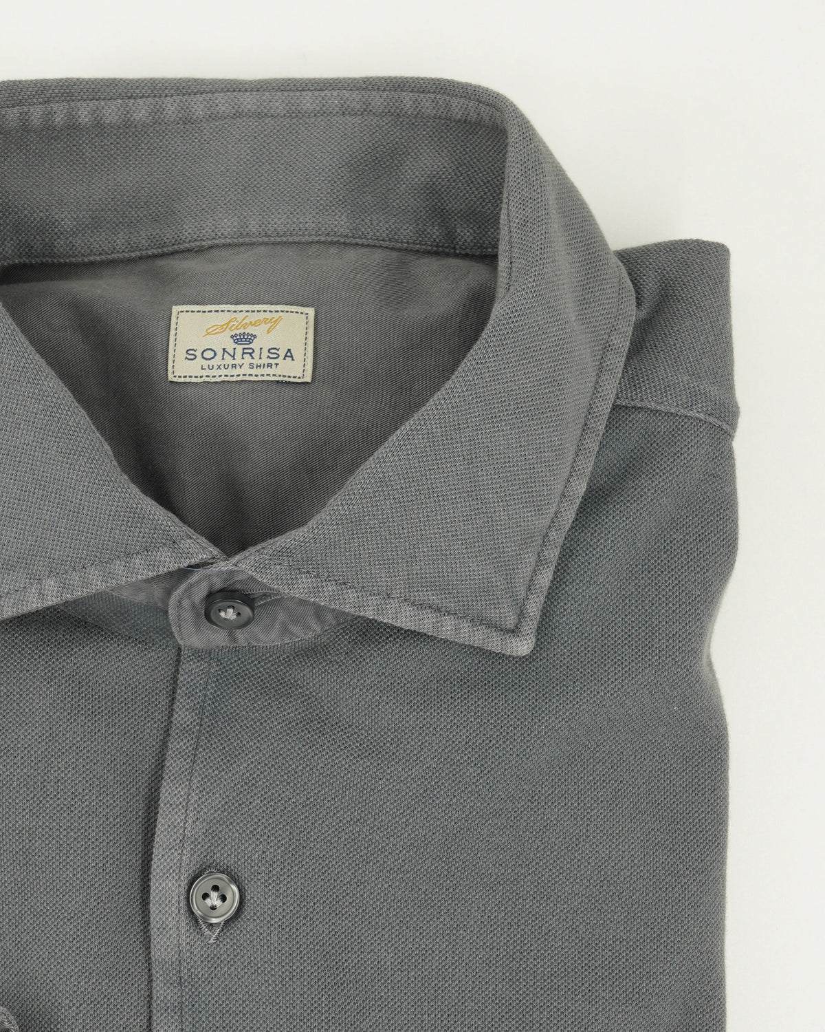 Sonrisa Shirt Washed Cotton Piquet Grey